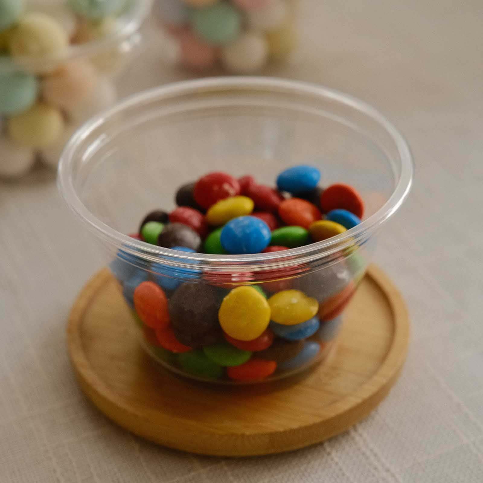 Hot! 50-Pack 7oz Clear Plastic Dessert Parfait Cups with Dome Lids for Ice Cream