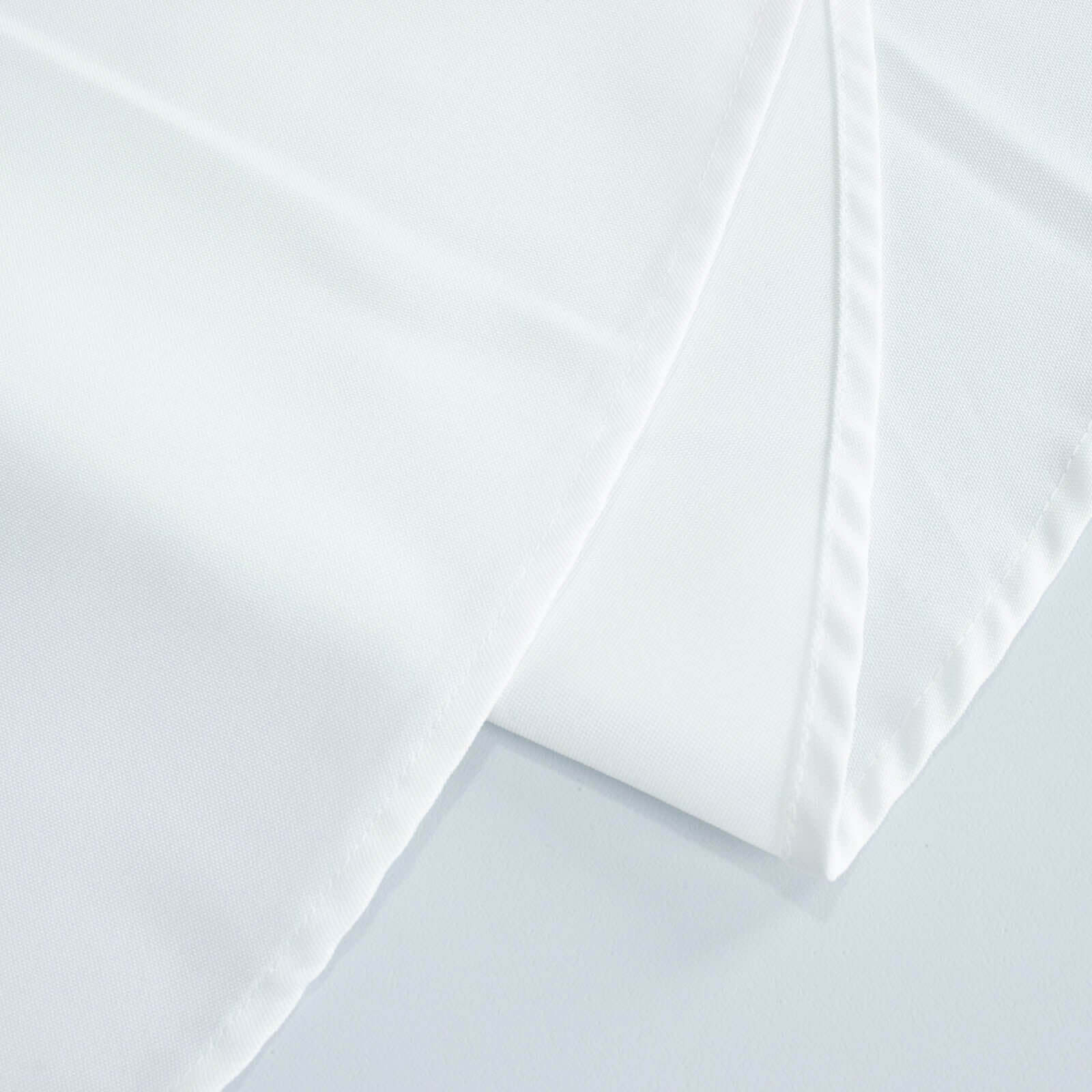 White 54x96 Premium Polyester Rectangle Tablecloth - Durable 220GSM Stain-Resistant for Weddings & Events