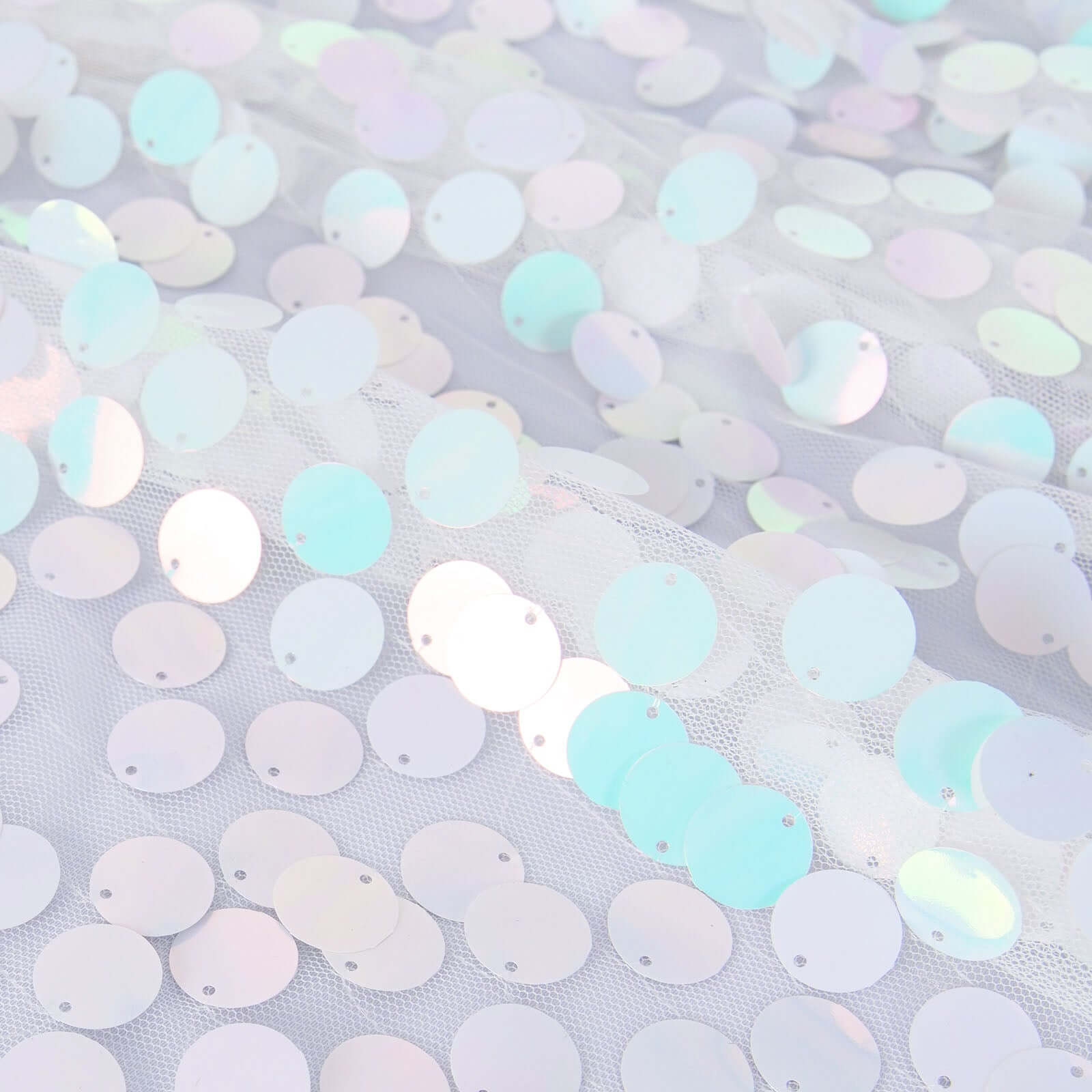 Hot Sale! Iridescent Blue Sequin Rectangle Tablecloth 90x156 for Various Events