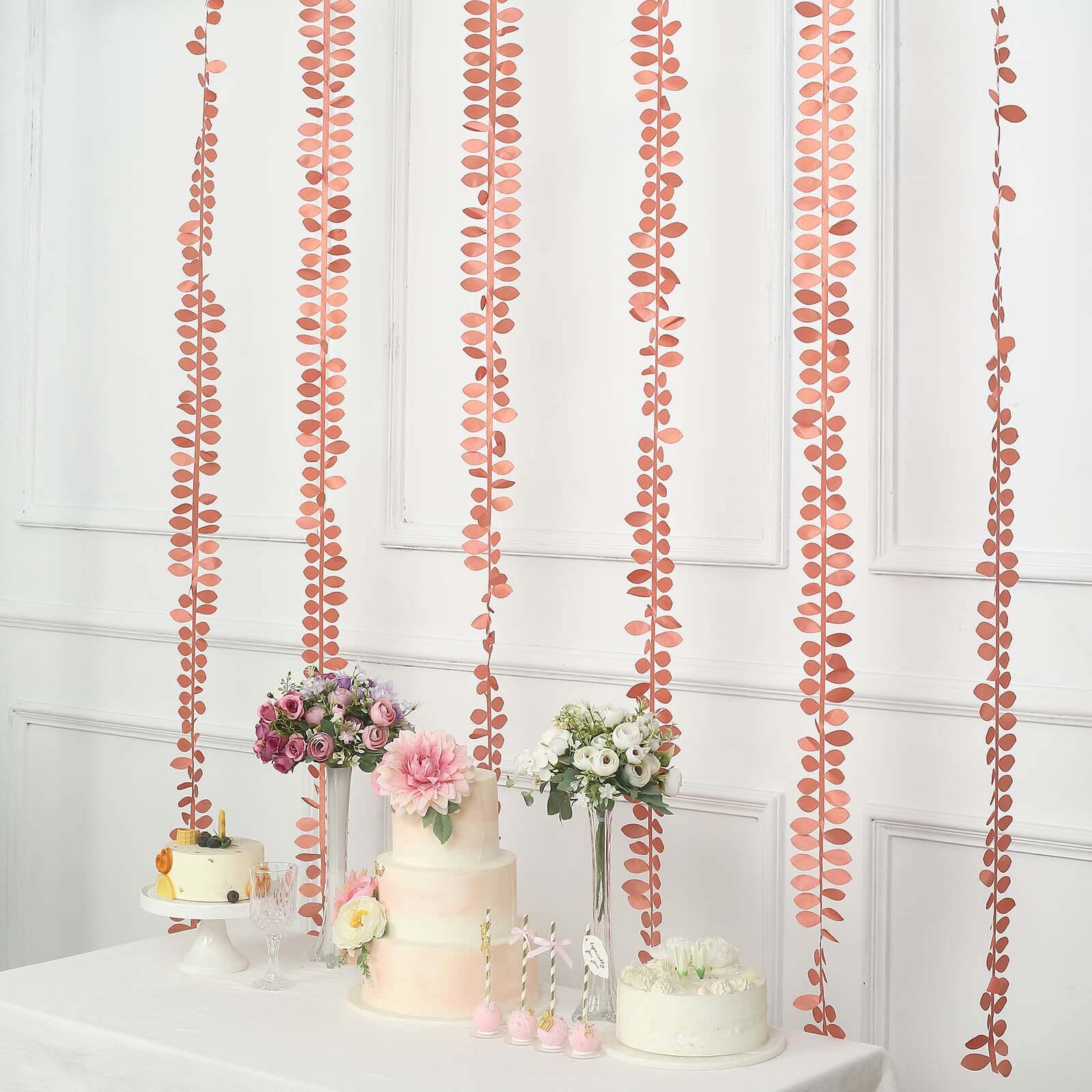 50ft Sophisticated Taffeta Ribbon Sash with 4 - Leaf Petal Design in Terracotta (Rust) - Ideal for Decor