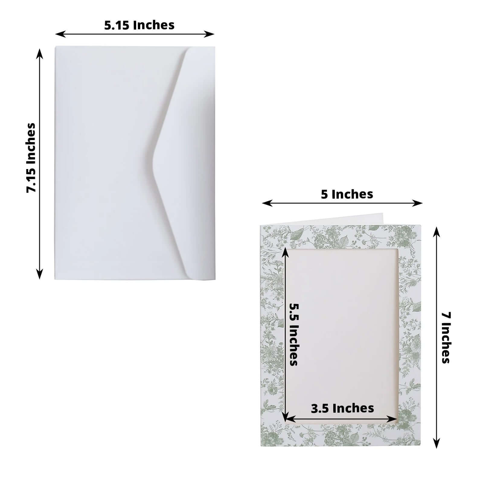 25-Pack Thank You Cards: White & Sage Green French Toile Design with Envelopes - Ideal for Parties & Milestones