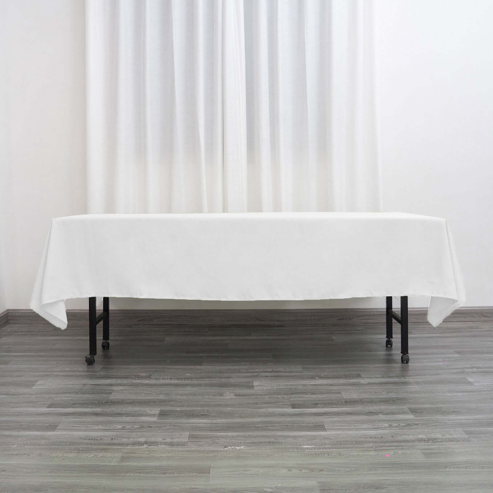 Durable and Stylish White Polyester 60x102 Rectangle Tablecloth for Special Occasions