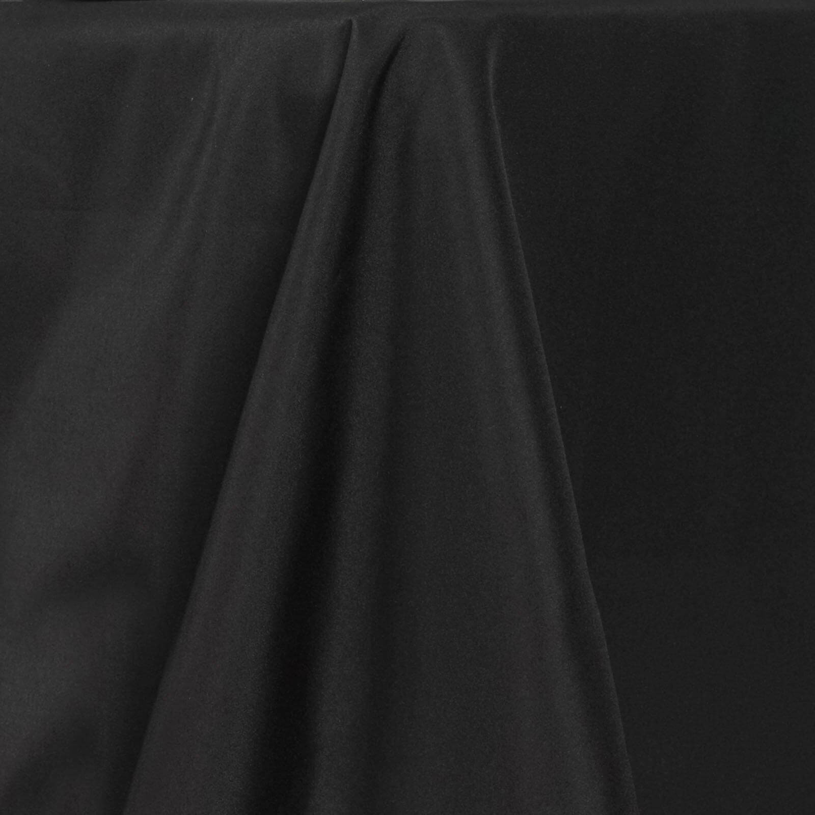 Black Stain-Resistant 220GSM Premium Polyester 60x126 Rectangle Tablecloth for Special Events