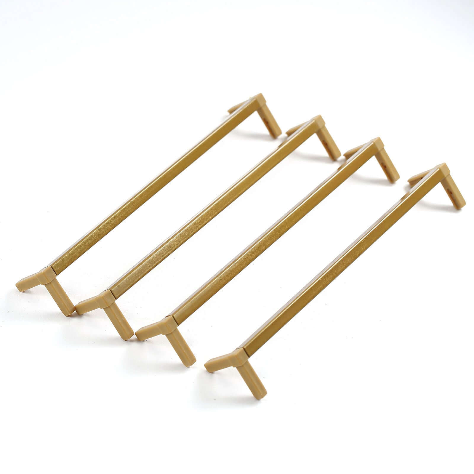 2-Pack Gold Metal Rectangular Geometric Column Frame Wedding Flower Stand - Ideal for Elegant Arrangements