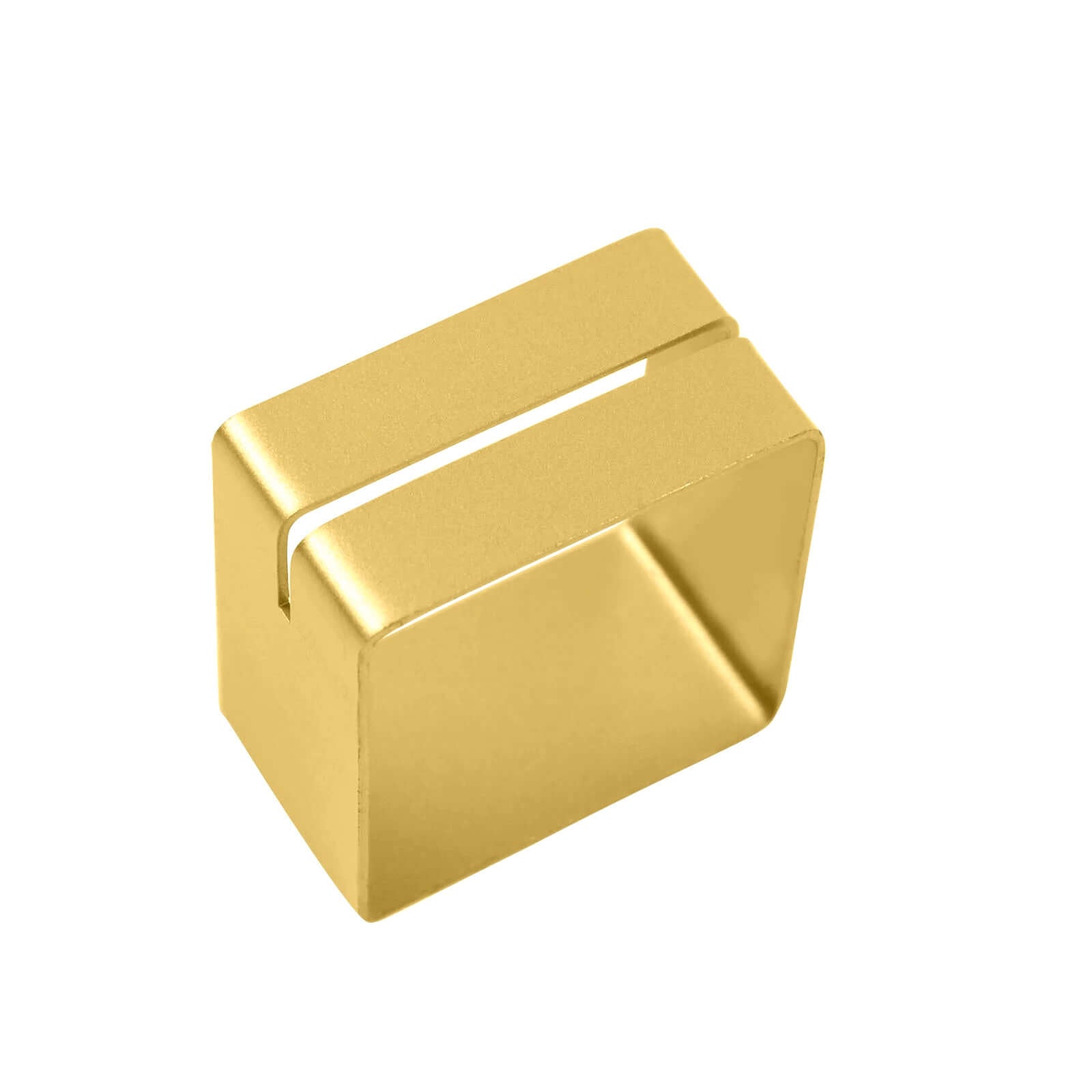 4-Pack Modern Matte Gold Metal Square Napkin Rings with Place Card Holder - Ideal for Events
