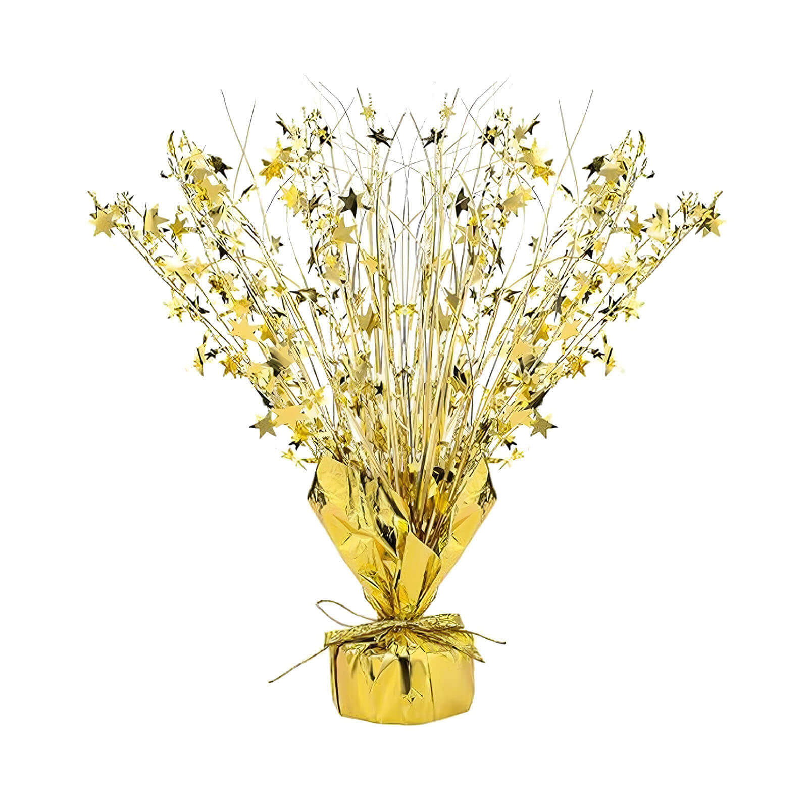 6-Pack Metallic Gold Star Foil Spray Centerpieces: Free-Standing Party Decor with Eye-Catching Design