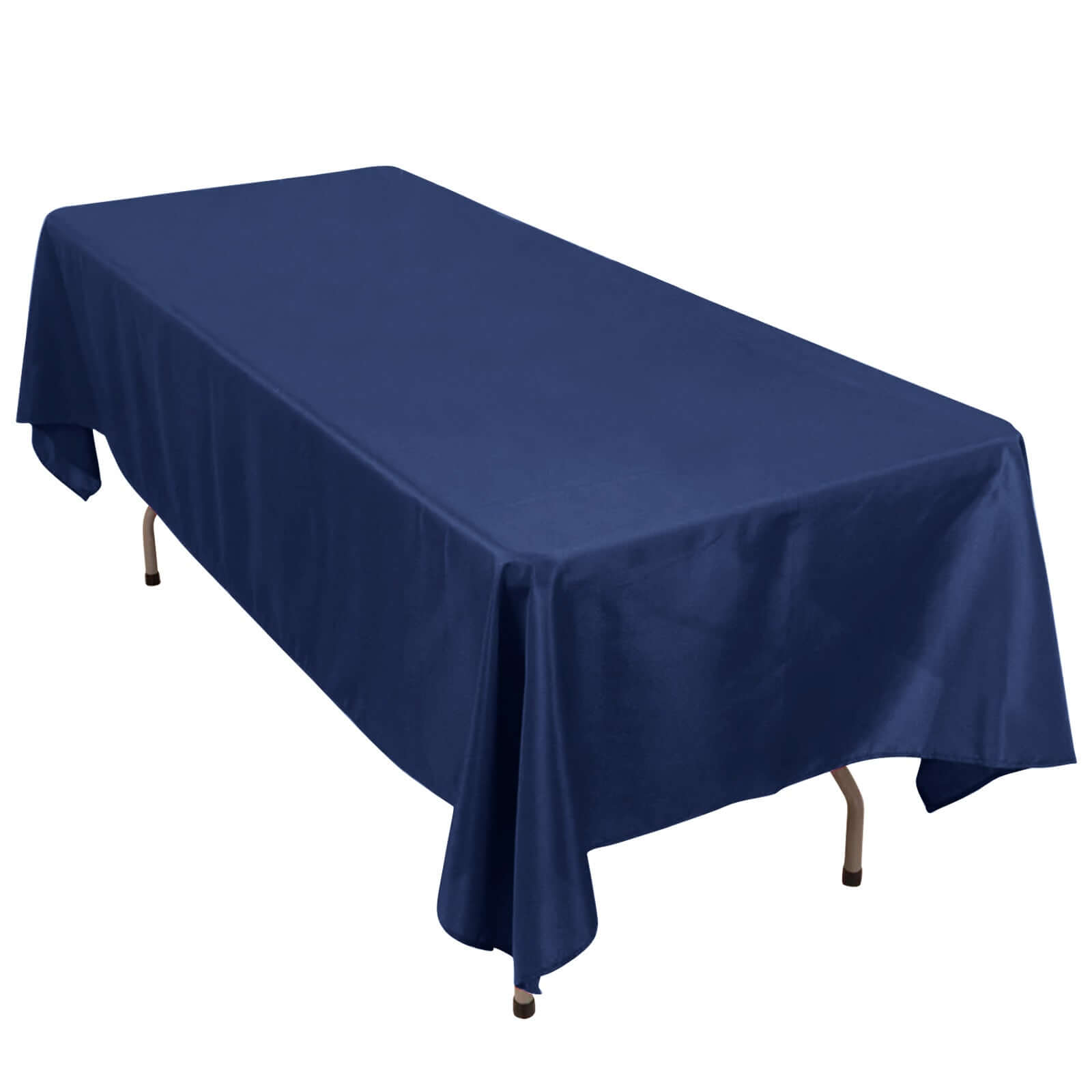 Exclusive Navy Blue 60x102 Rectangle Polyester Tablecloth - 220GSM Durable & Wrinkle-Free