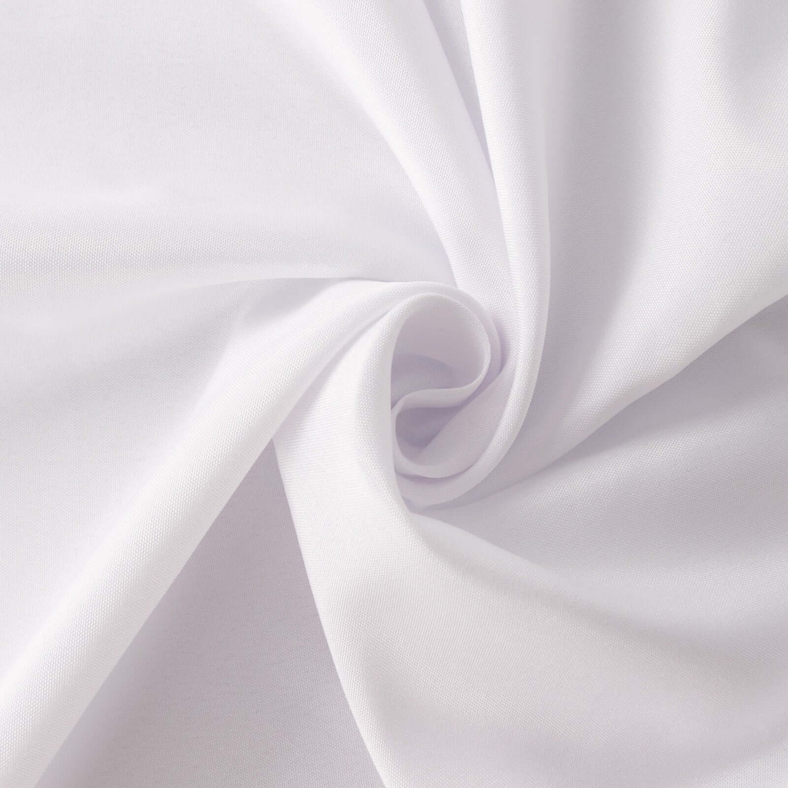 White 90x156 Polyester Rectangle Tablecloth with Rounded Corners for Elegant Events