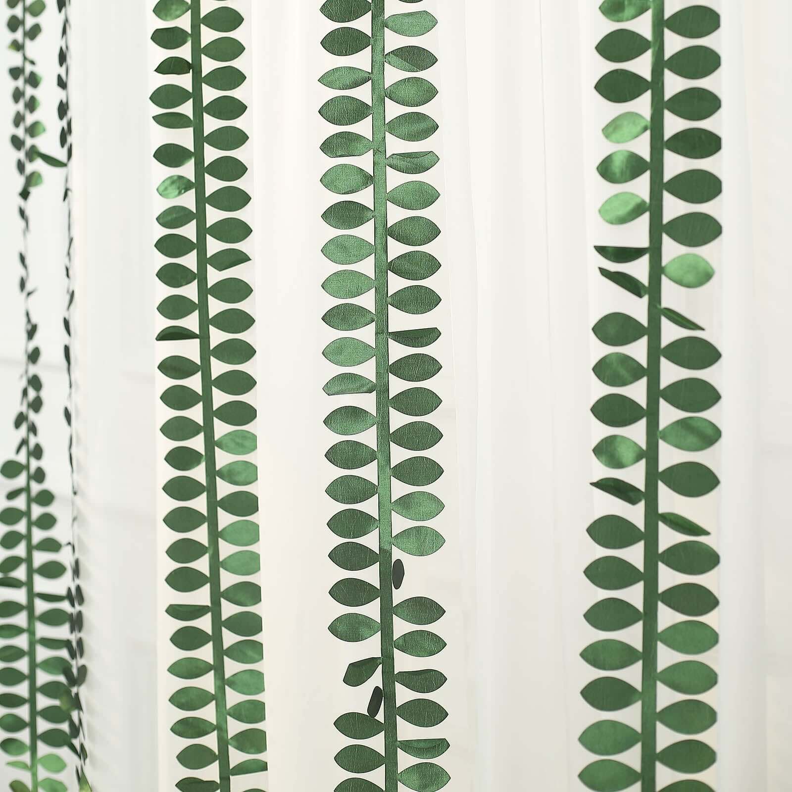 Premium Taffeta Ribbon Sash with 4 - Leaf Petal Design in Green, 50ft - Ideal for Decor