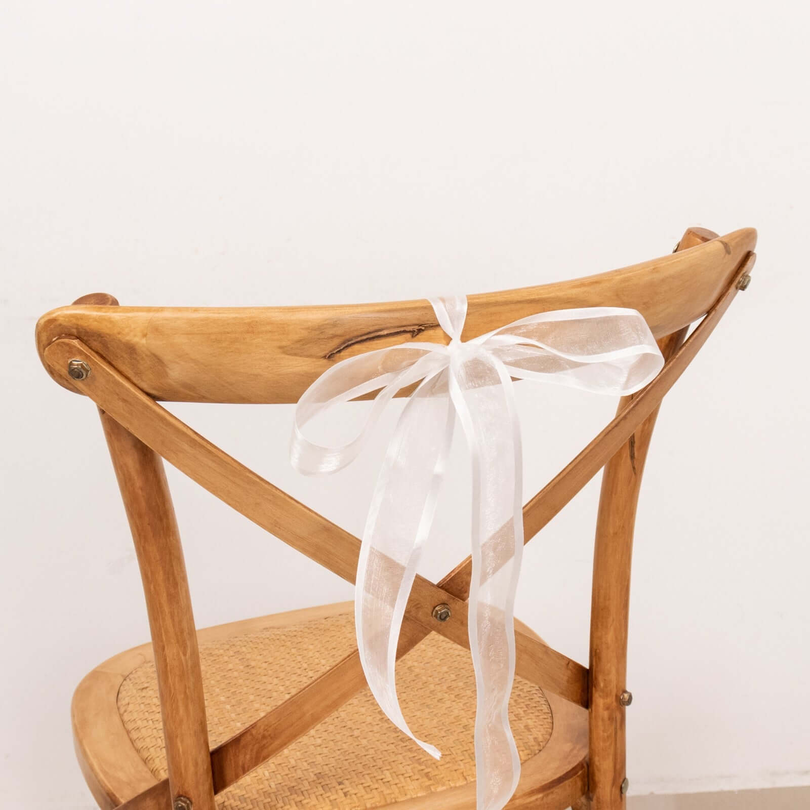 25-Yard 1.5 White Organza Ribbon with Satin Edges - Premium for Decor