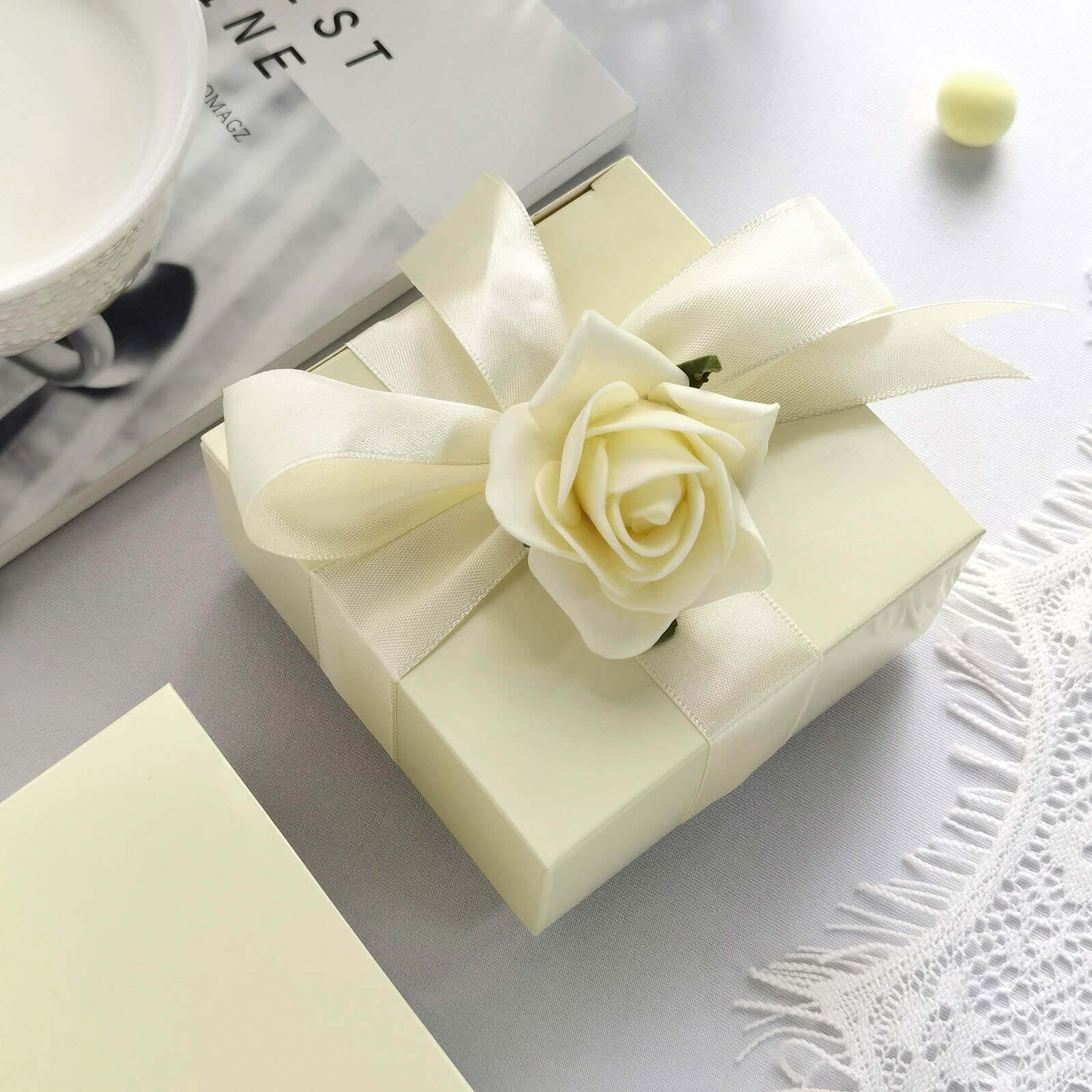 Get 100-Pack Ivory 4x4x2 DIY Cake & Cupcake Party Favor Gift Boxes