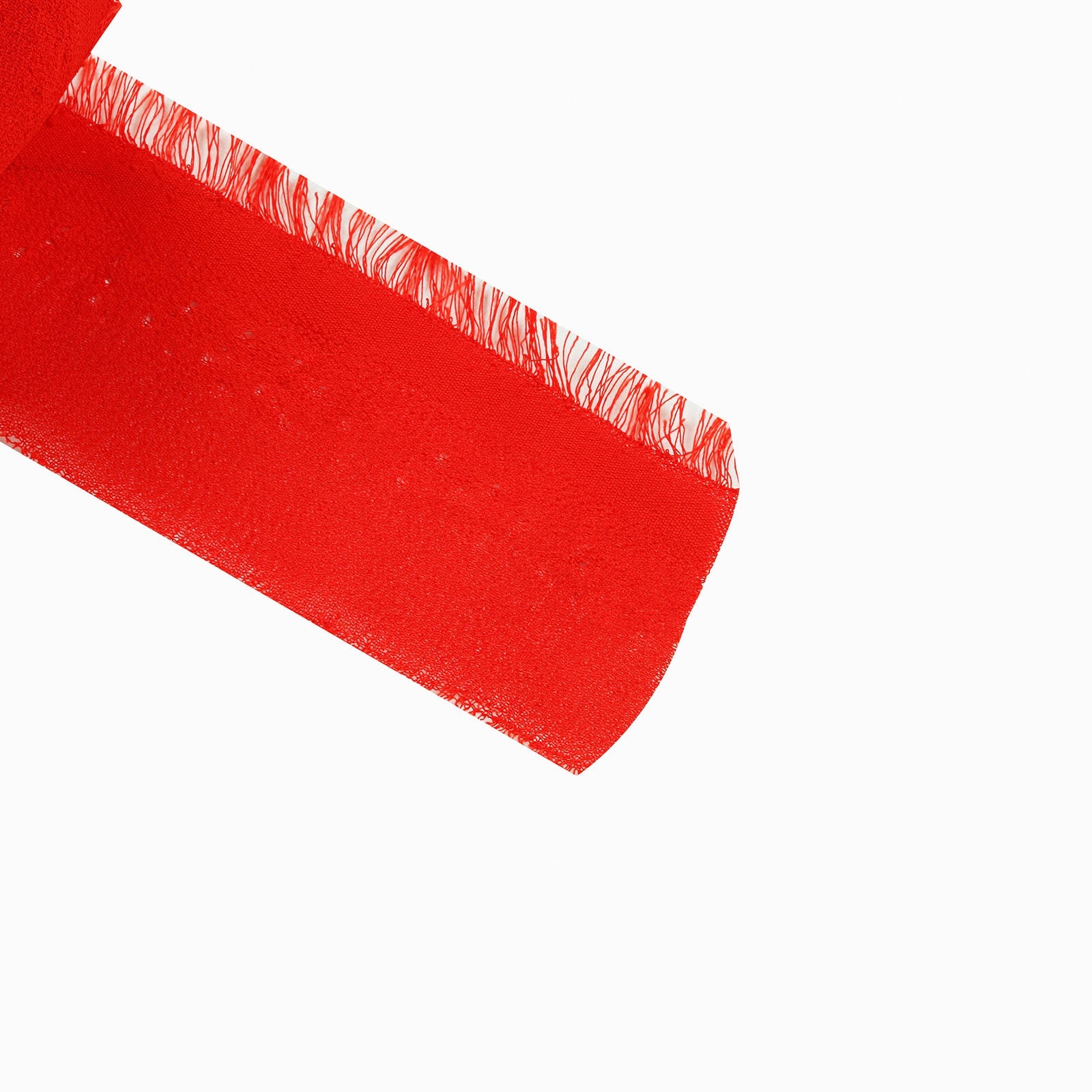2-Pack Special Offer: 6-Yard Red Silk-Like Chiffon Linen Ribbon Rolls for Gift Wrapping & Decor