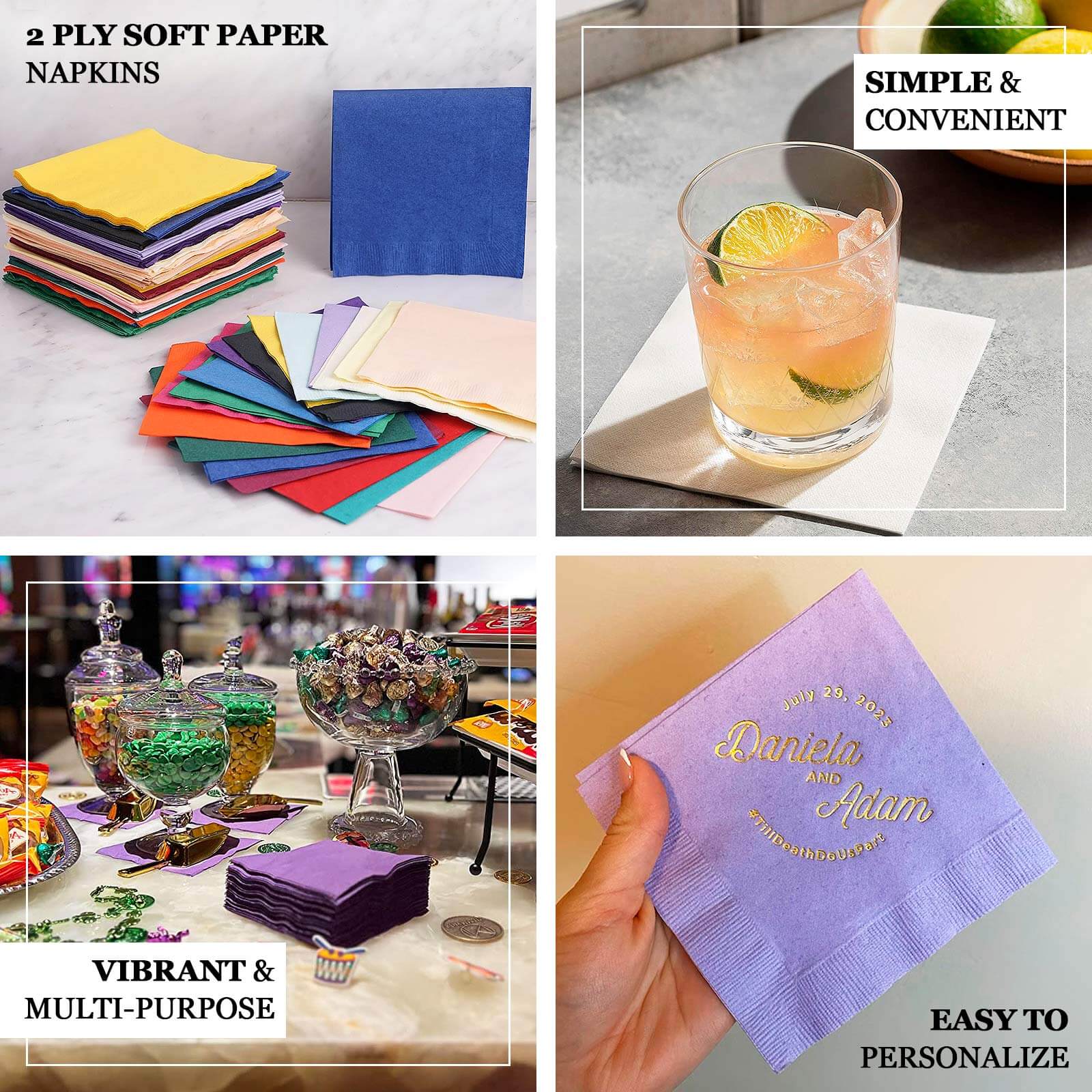 Get 50-Pack of 2-Ply Disposable Soft 18GSM Hunter Emerald Green Cocktail Paper Beverage Napkins
