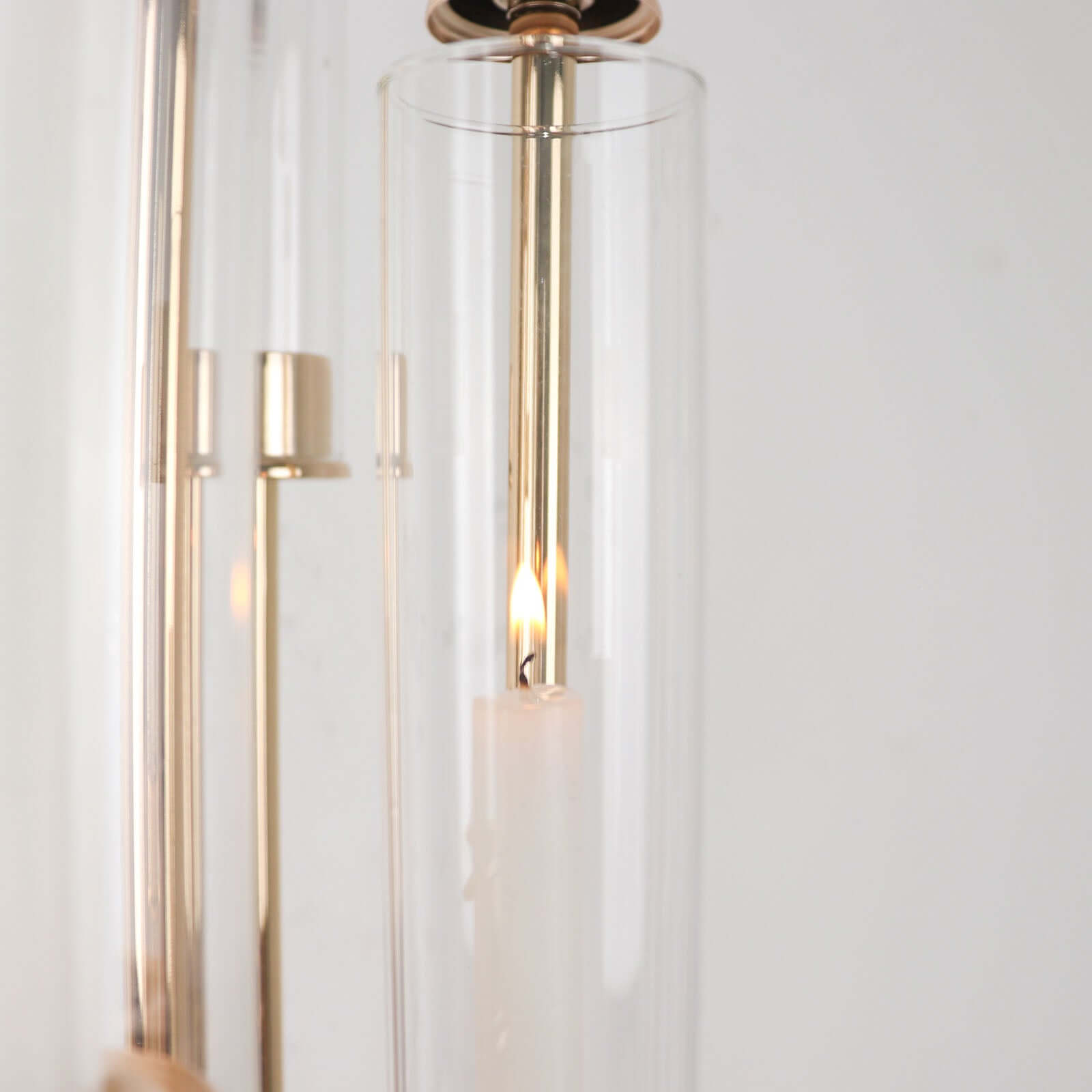 2-Pack Clear Glass Candelabra Shades - Ideal Table Centerpiece