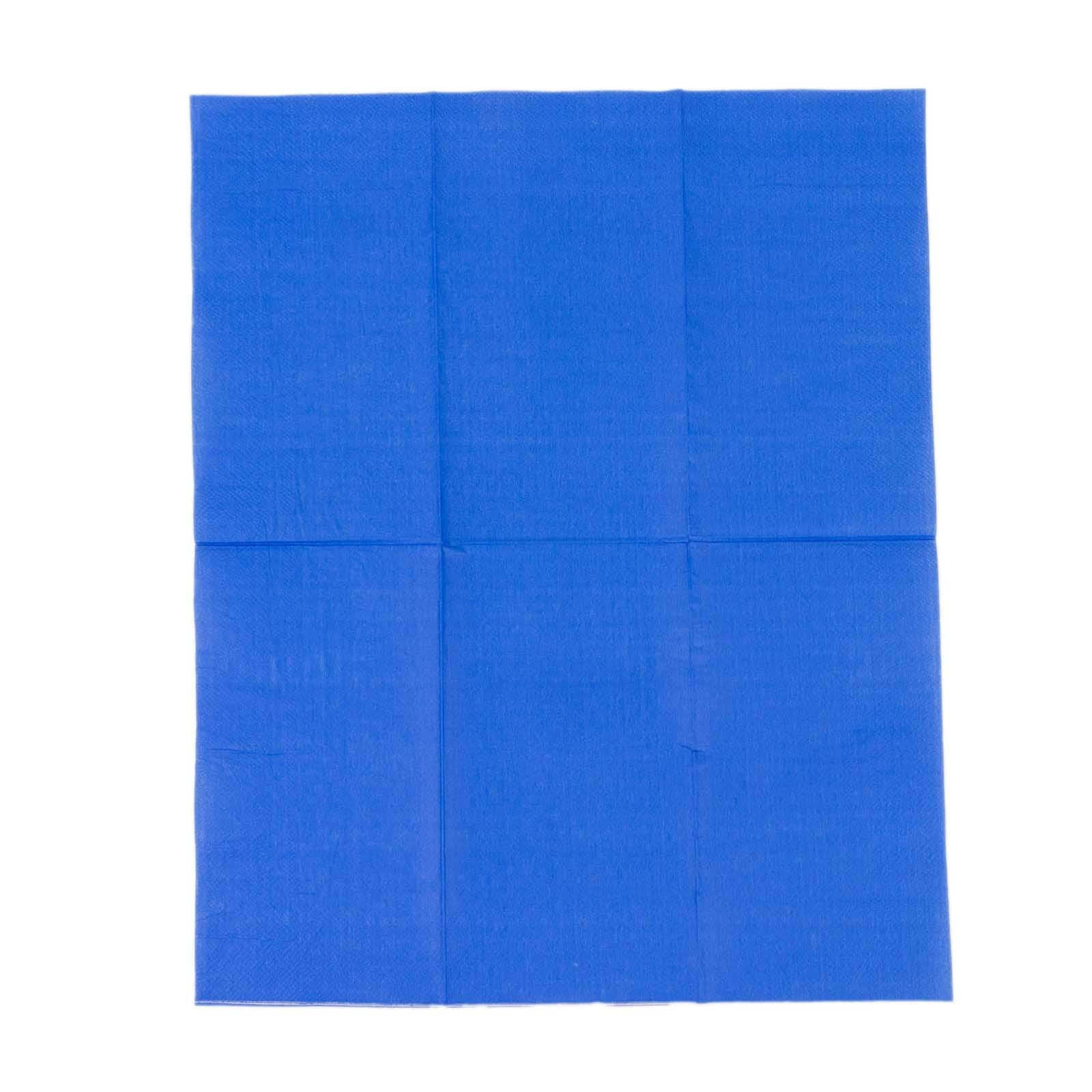 Get 50-Pack Soft Royal Blue Disposable 2-Ply Cocktail Napkins for Weddings
