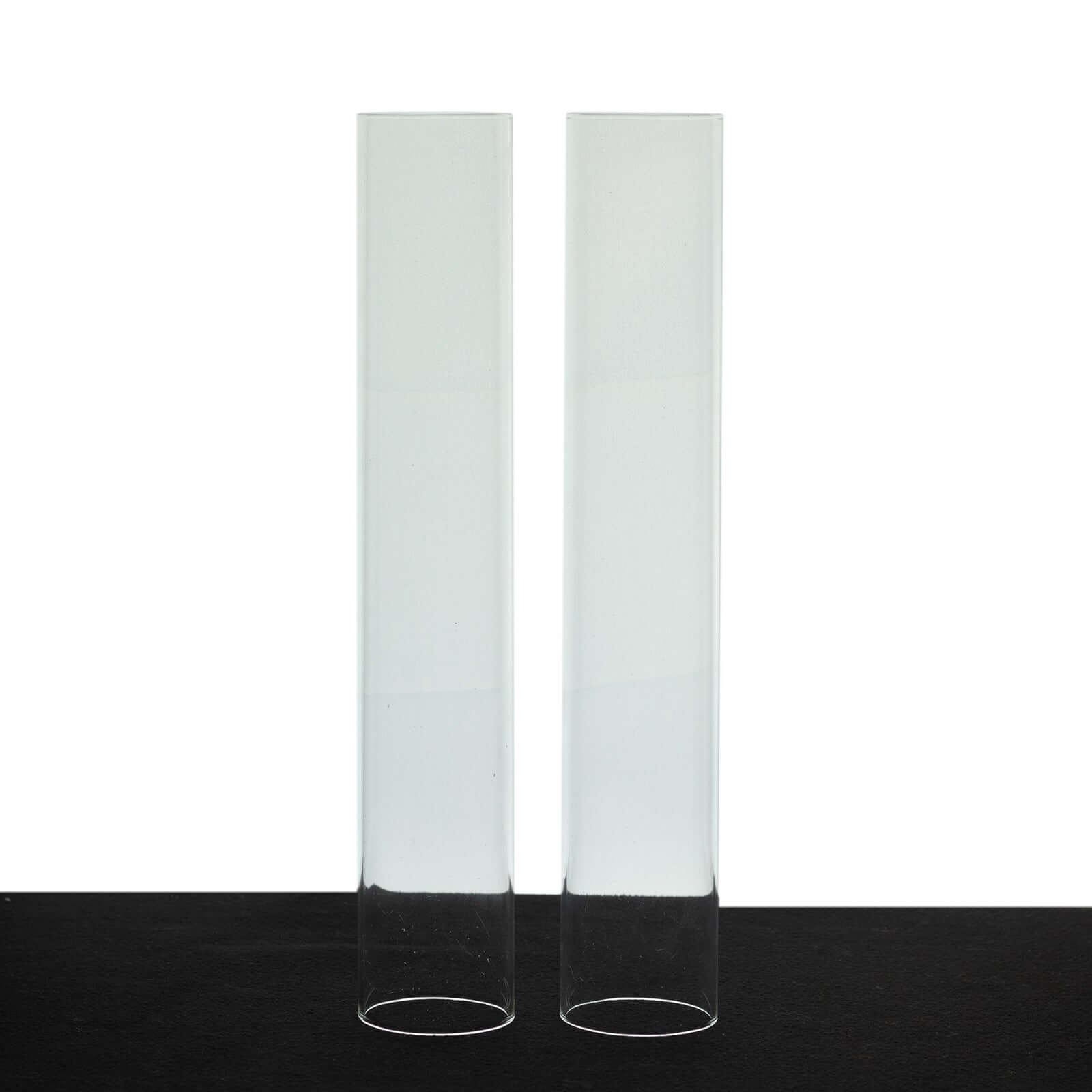 Hot Deal! 2-Pack Clear Glass Cylinder Hurricane Candle Shades, 2.25 Diameter, 14 Height