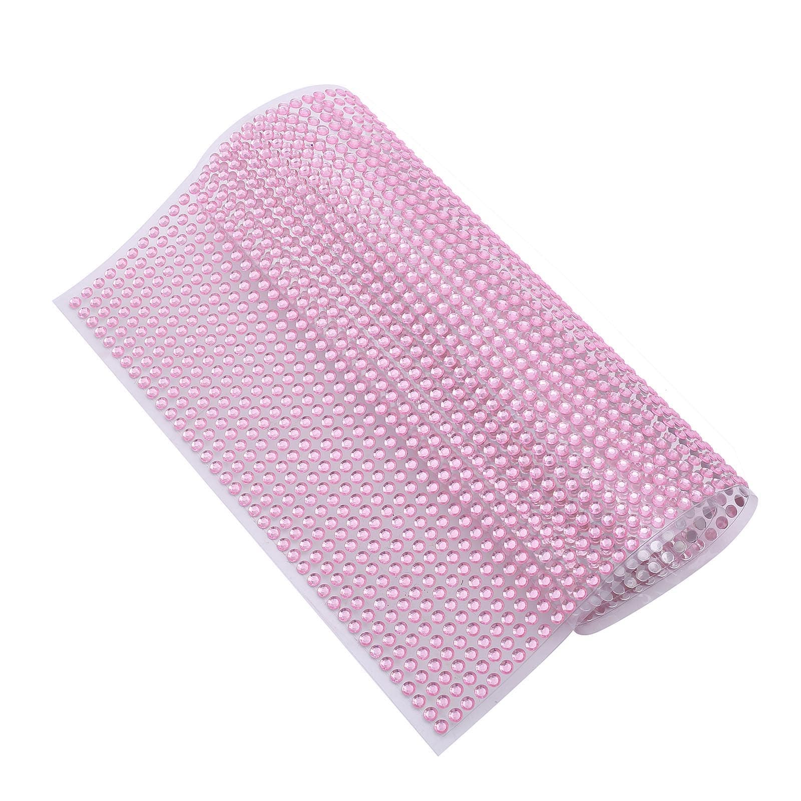 Hot! 21"x11" Blush Self - Adhesive Rhinestone Sticker Sheets for DIY Crafts