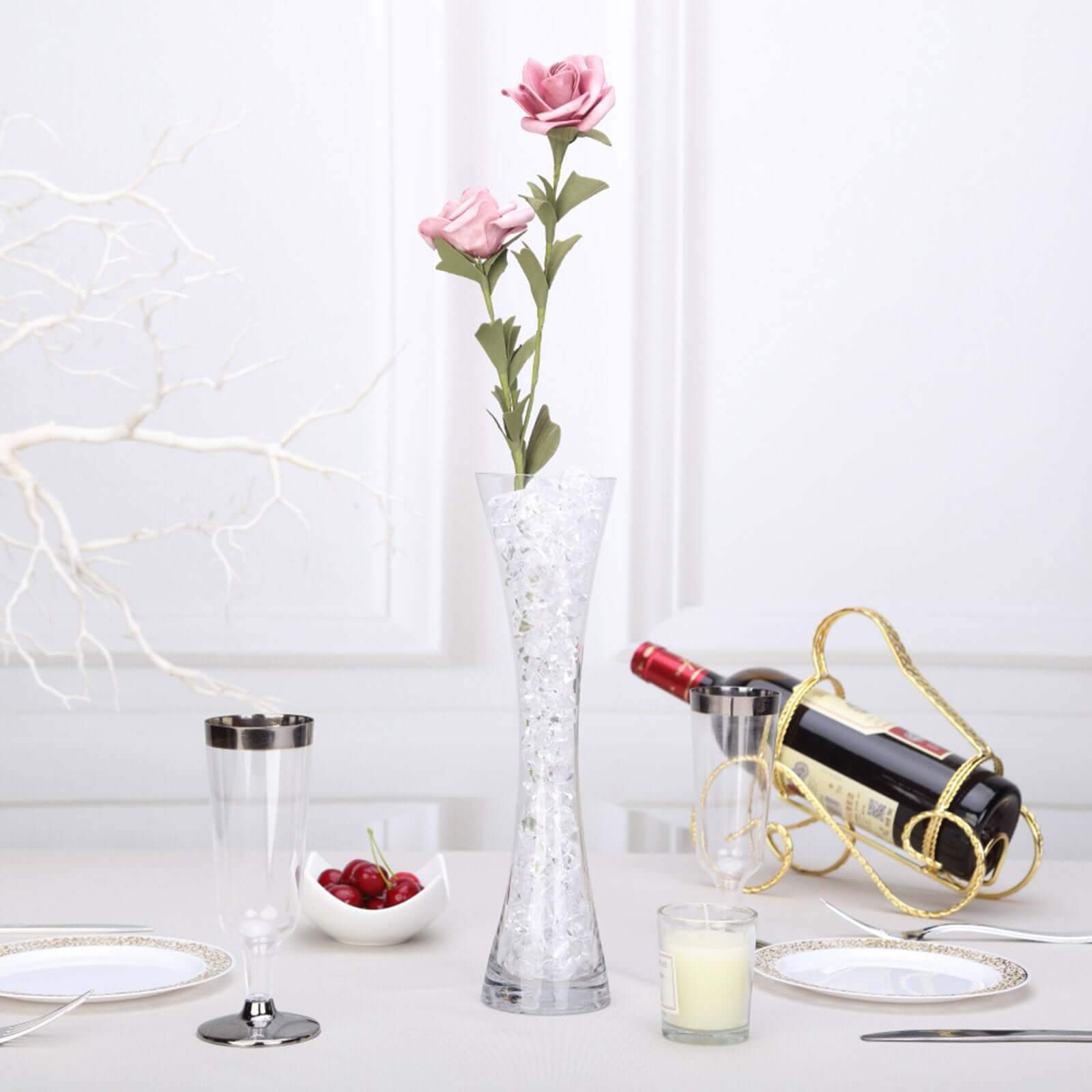 300 Pcs Large Clear Acrylic Ice Bead Vase Fillers - Ideal for Event Decor & DIY Crafts