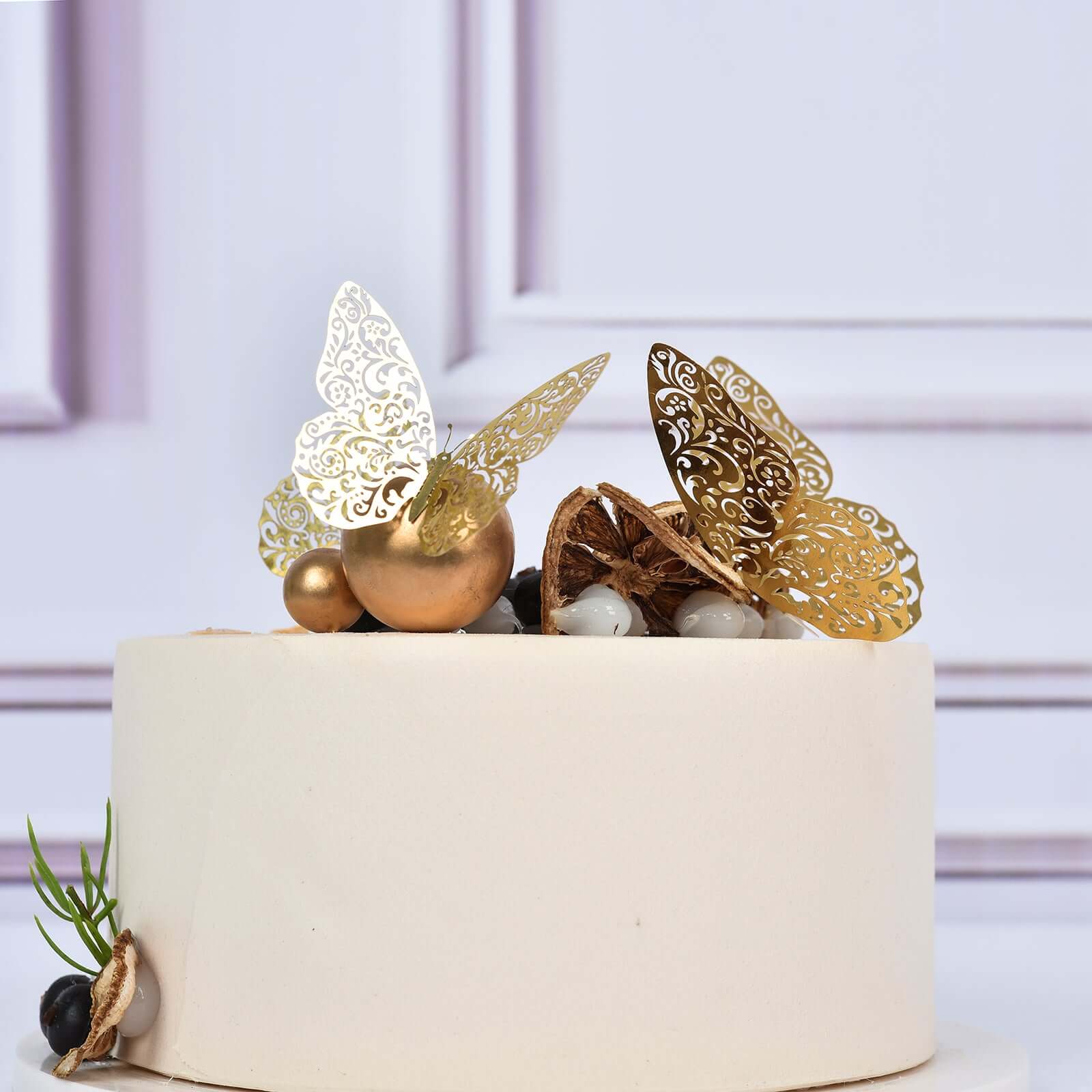 12-Pack Gold 3D Butterfly Wall Decals - DIY Removable, Eye-Catching Decor