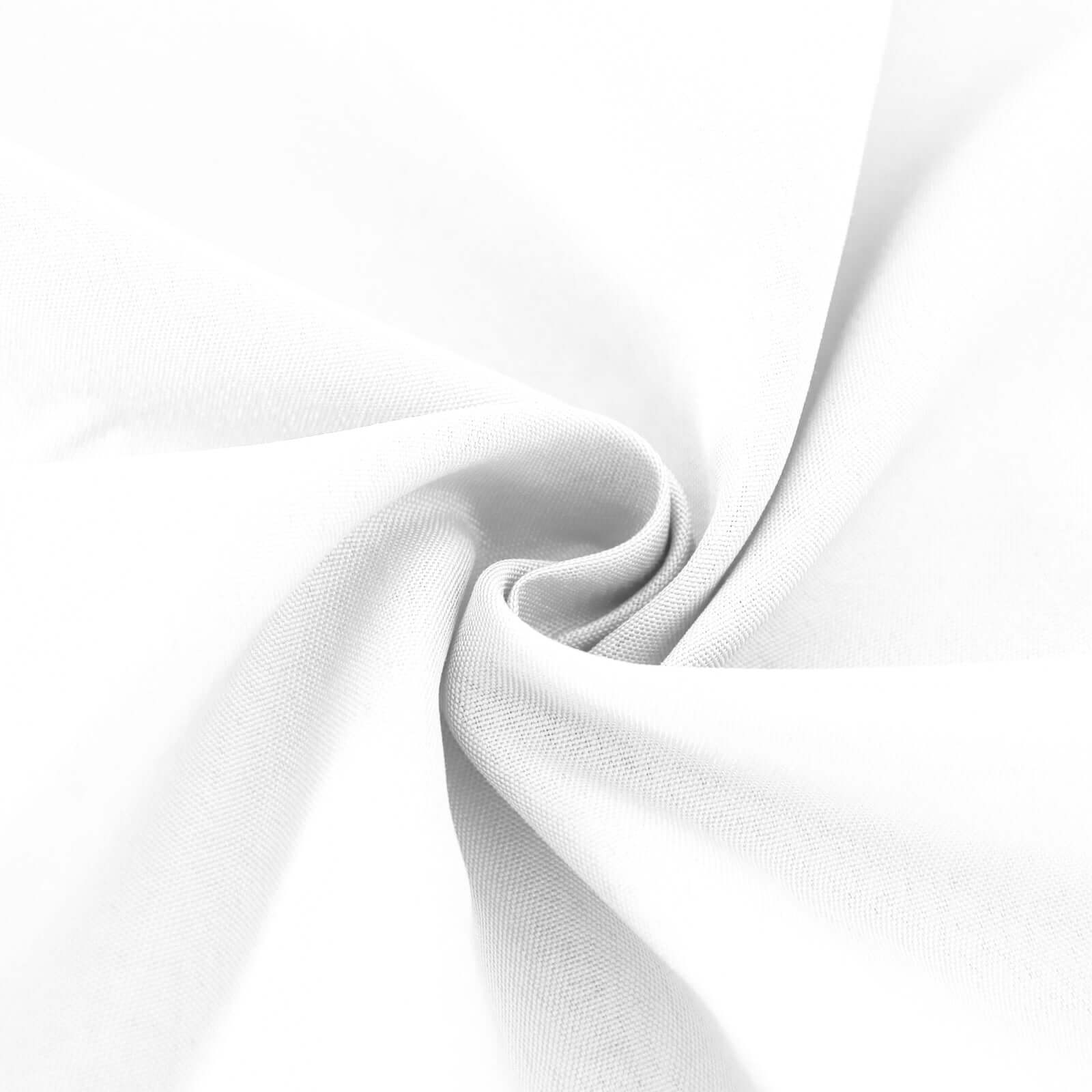 Wrinkle-Resistant White Polyester Rectangle Tablecloth 54x96 for Weddings & Events