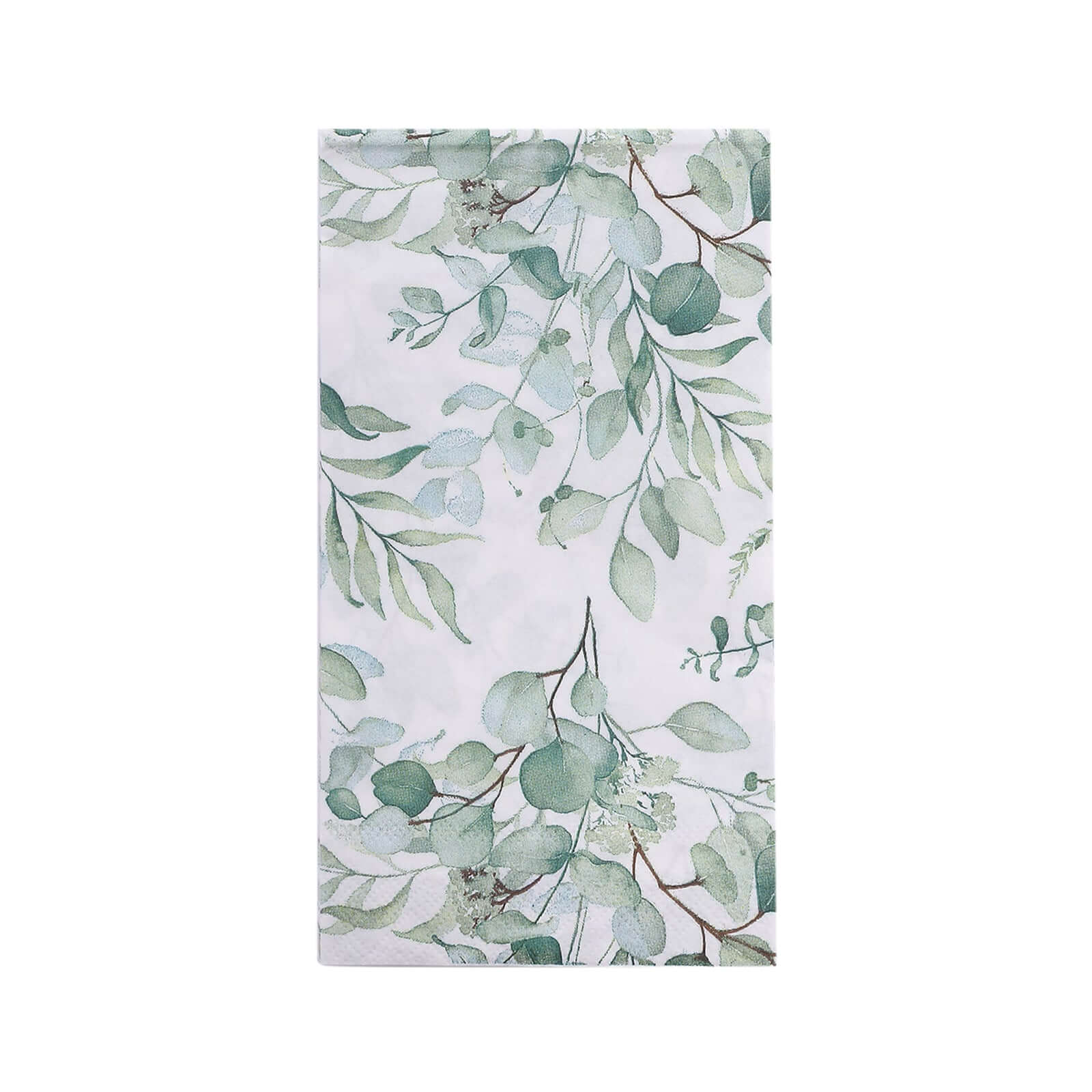 Hot! 20-Pack 2-Ply Green Paper Dinner Napkins with Eucalyptus Leaf Print - Stylish Boho Napkins for Events