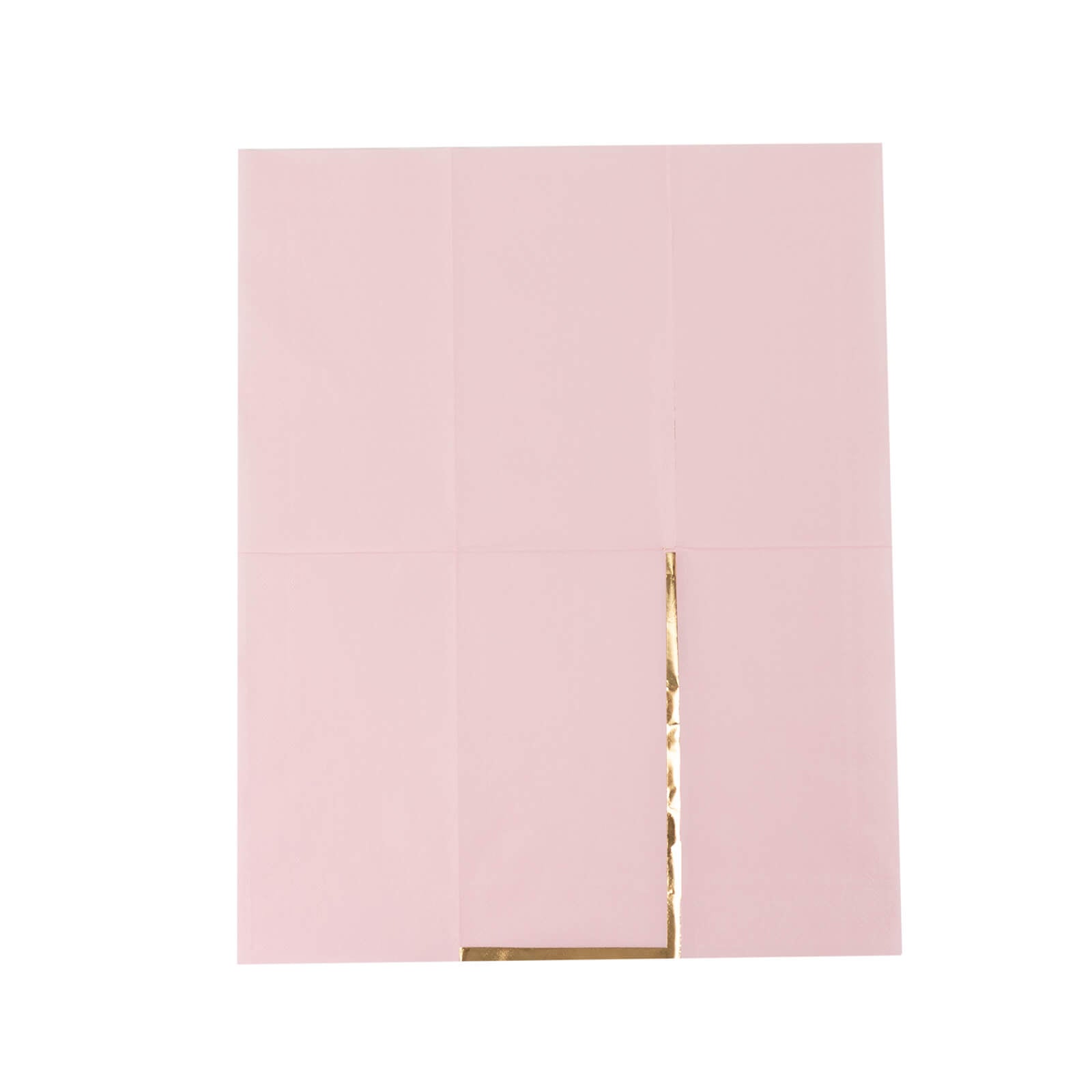 50-Piece 2-Ply Pink Paper Dinner Napkins with Stylish Gold Foil Edge