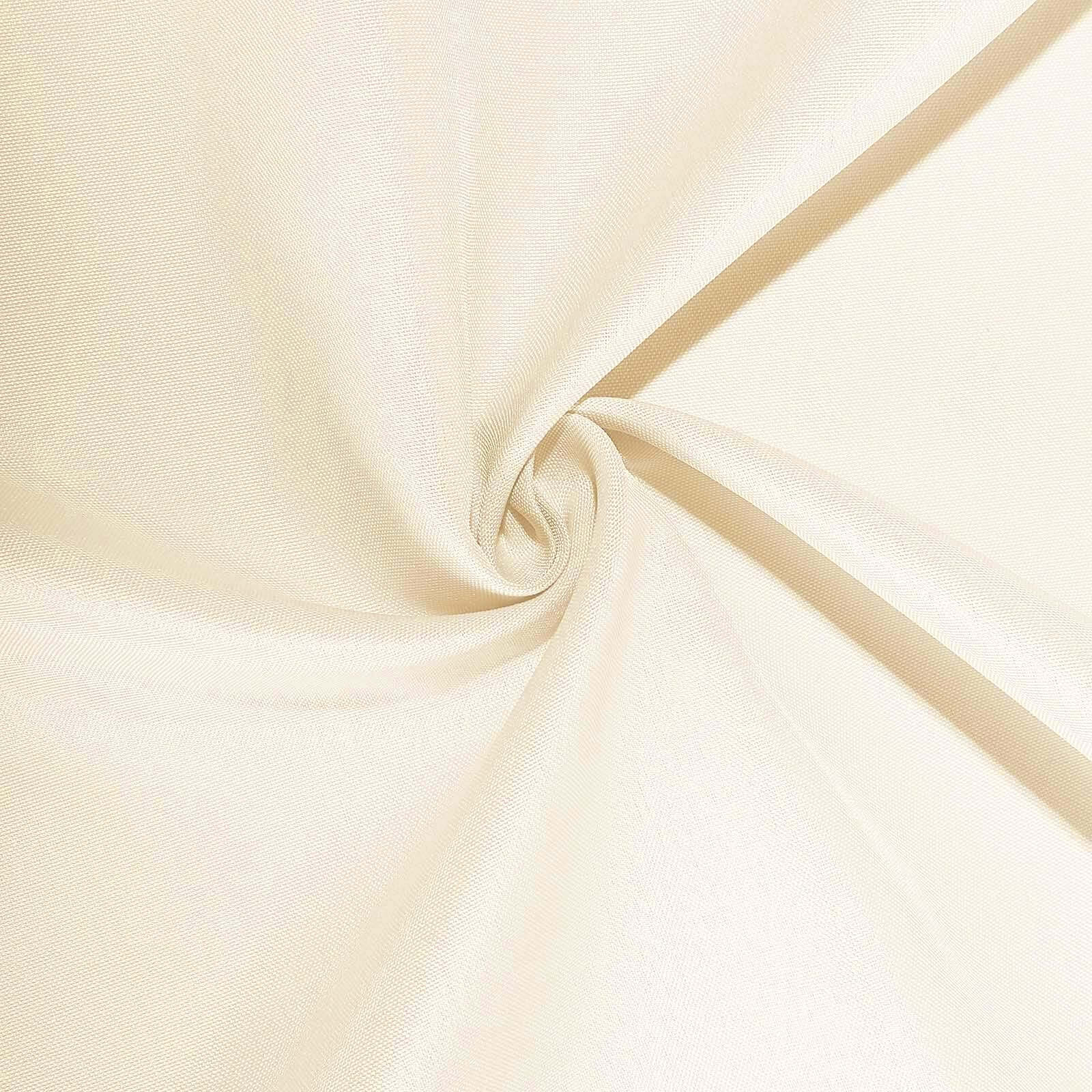 Durable Beige Fitted Polyester Tablecloth for 96x30 Rectangle Tables