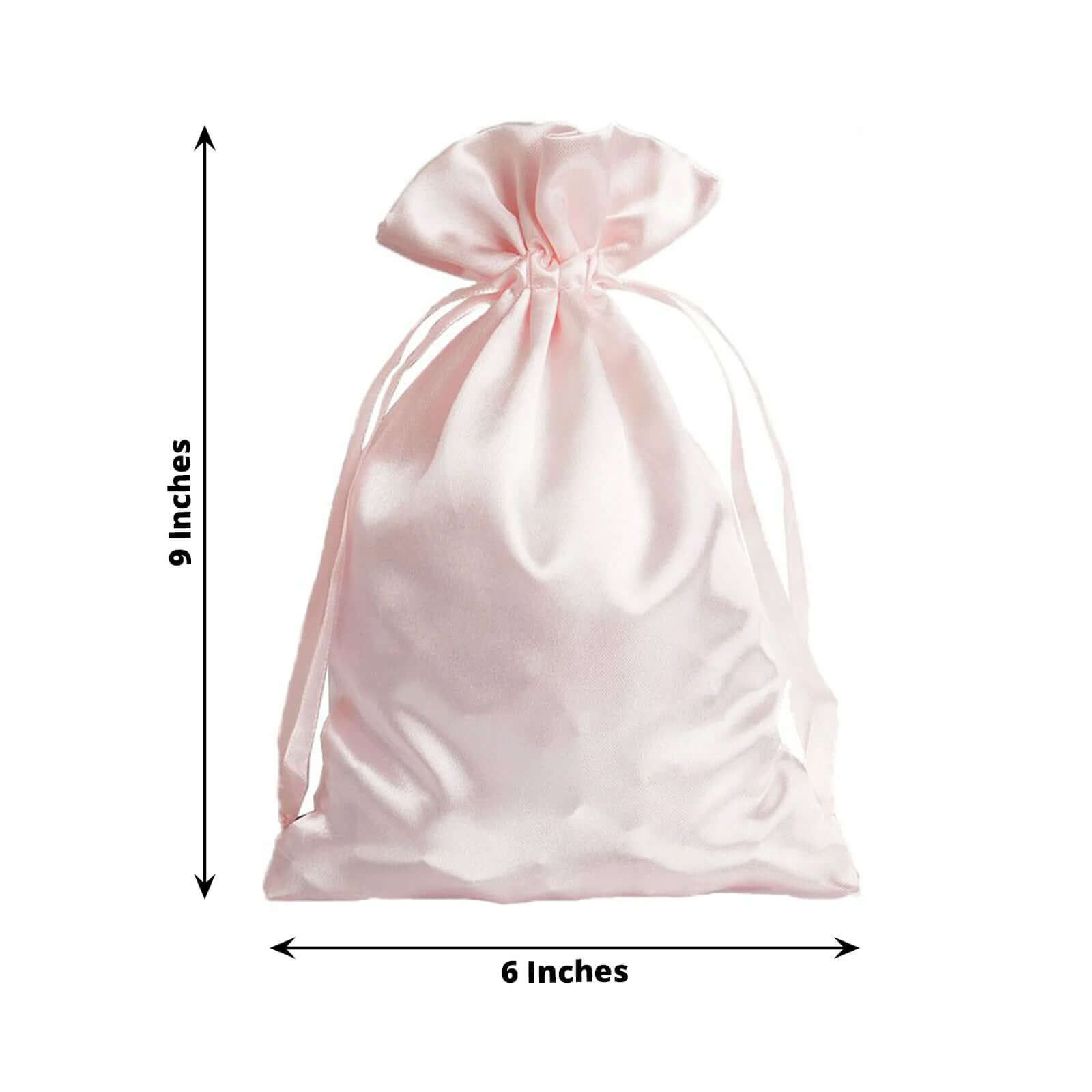 Hot Deal! 12-Pack 6x9 Blush Satin Drawstring Wedding Party Favor Gift Bags
