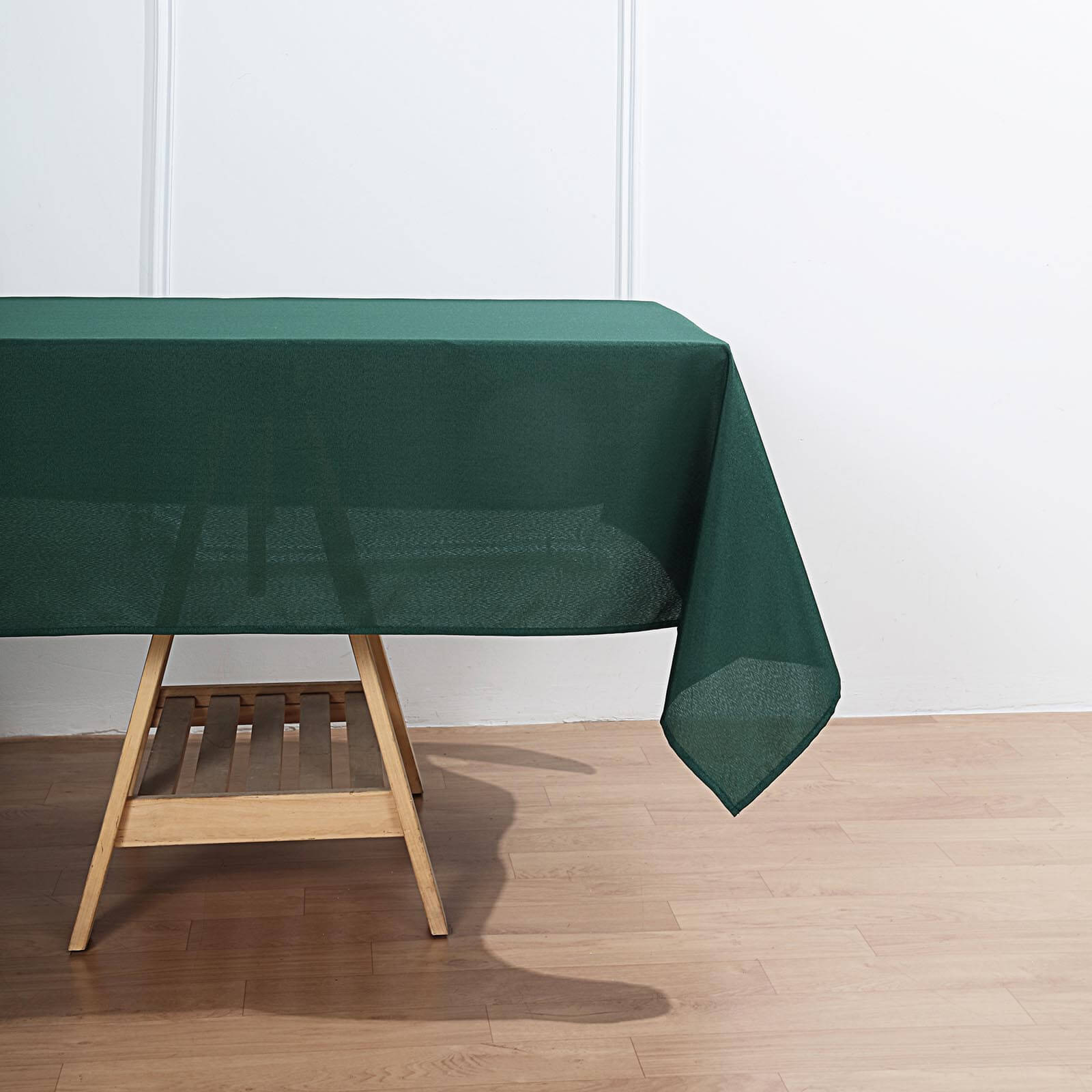 Hot Sale! Durable and Stylish 100% Polyester 60x102 Rectangle Hunter Emerald Green Tablecloth