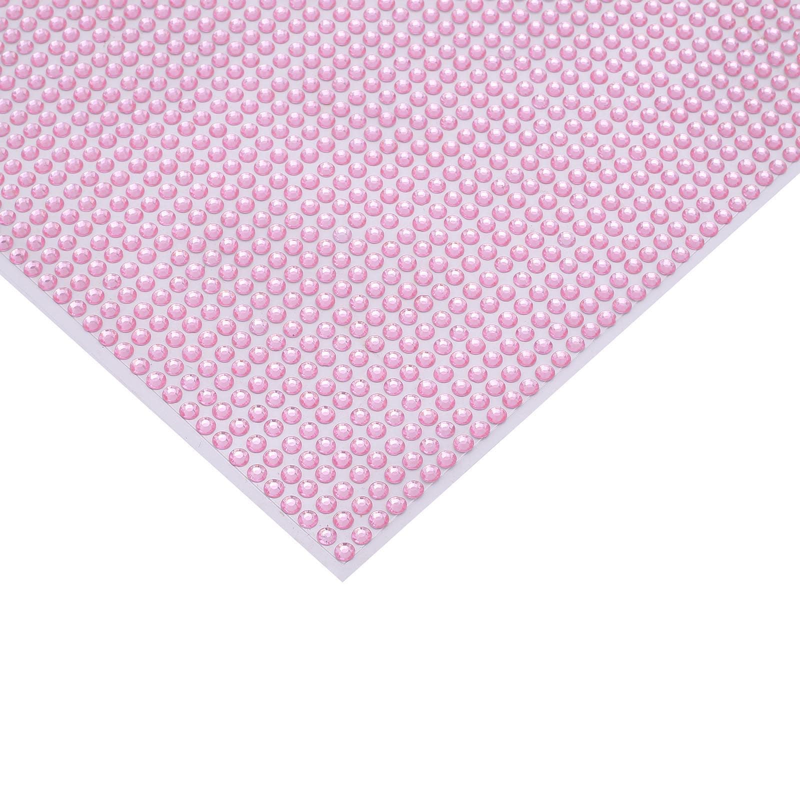 Hot! 21"x11" Blush Self - Adhesive Rhinestone Sticker Sheets for DIY Crafts
