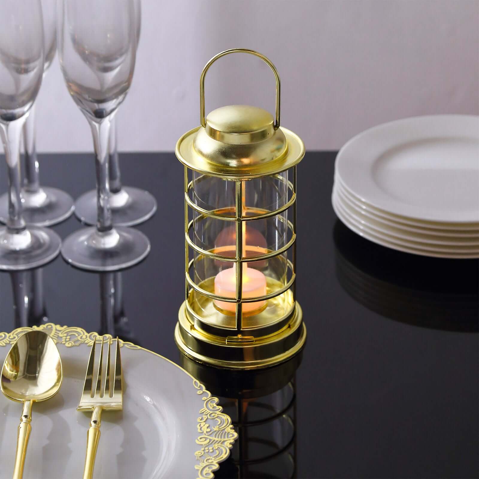 Hot Deal! 3-Pack Gold LED Tealight Battery-Operated Mini Lantern Lamps