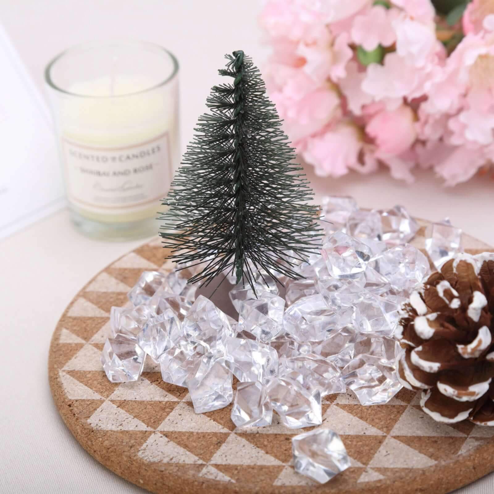 300 Pcs Large Clear Acrylic Ice Bead Vase Fillers - Ideal for Event Decor & DIY Crafts