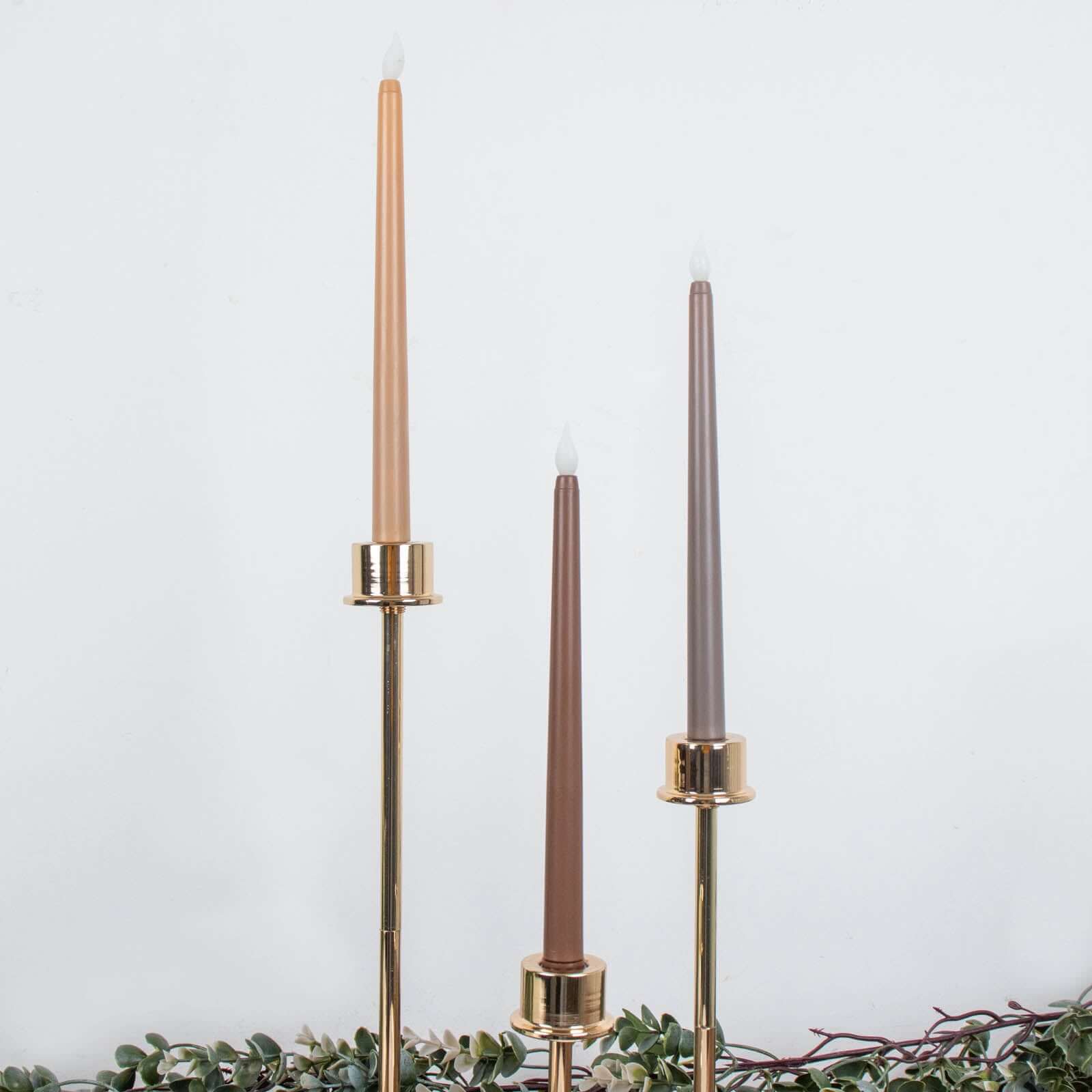 Hot Deal! 3-Pack Flameless LED Taper Candles with Warm Flickering Light, 11 Inches