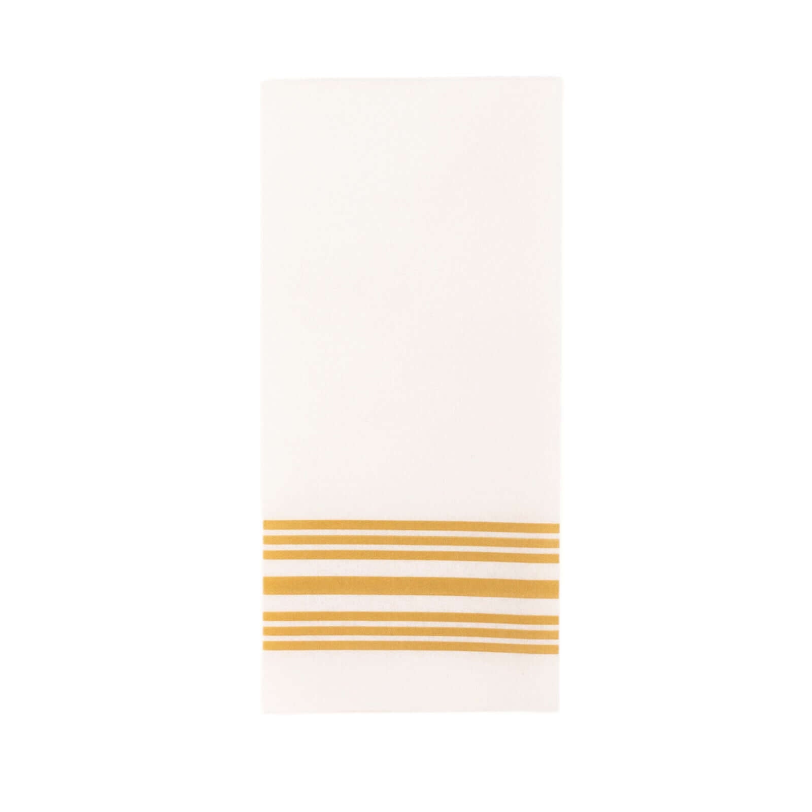 Hot Deal! 20-Pack White Linen-Like Airlaid Napkins with Gold Lines