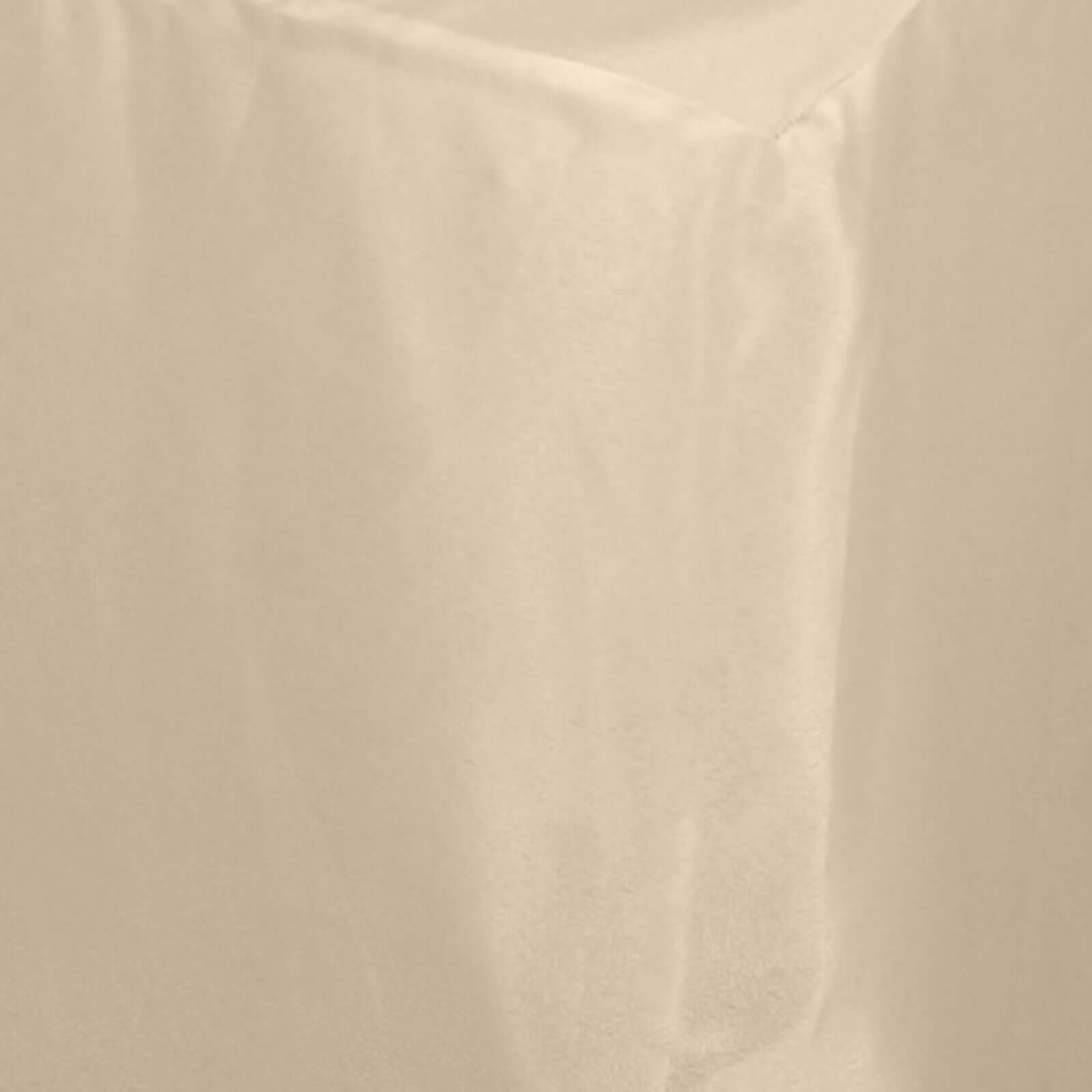 Durable Nude Fitted Polyester Tablecloth for 6FT Rectangle Tables - Ideal for Events