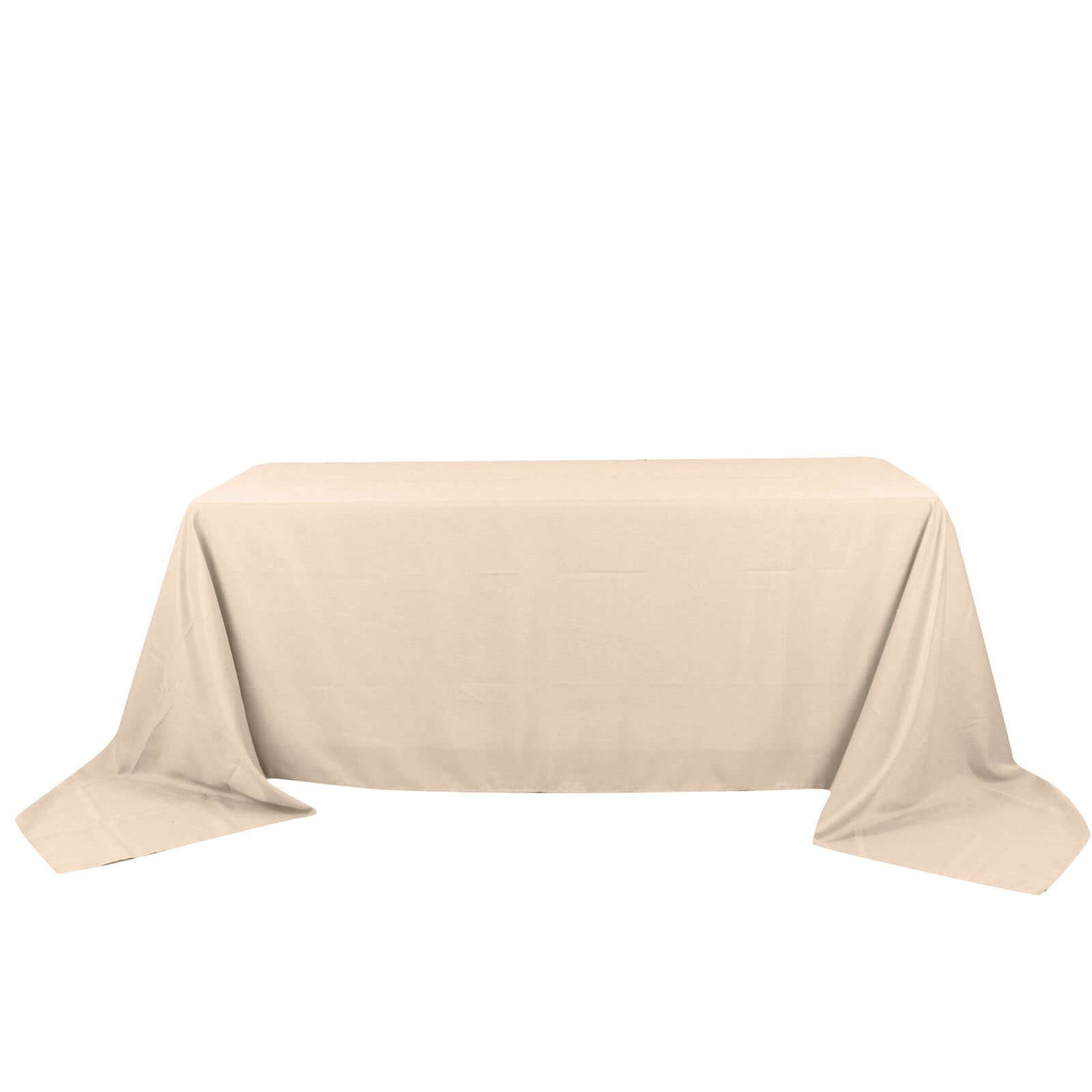 Wrinkle-Resistant Seamless Nude Polyester Rectangle Tablecloth 90x156