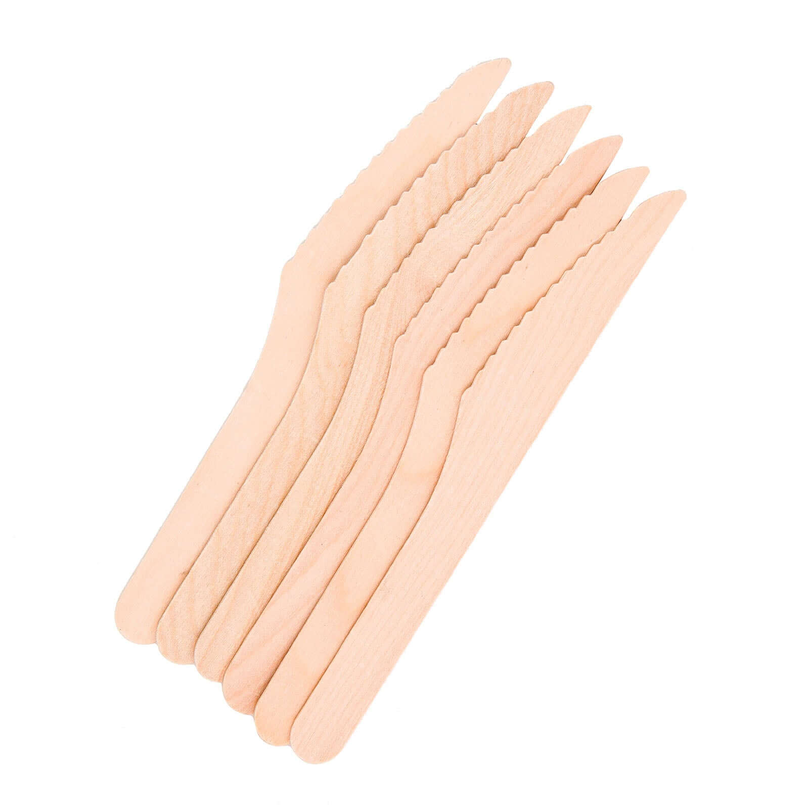 100-Piece Set of Natural Birchwood Knives - Eco-Friendly & Biodegradable for Rustic & Outdoor Events
