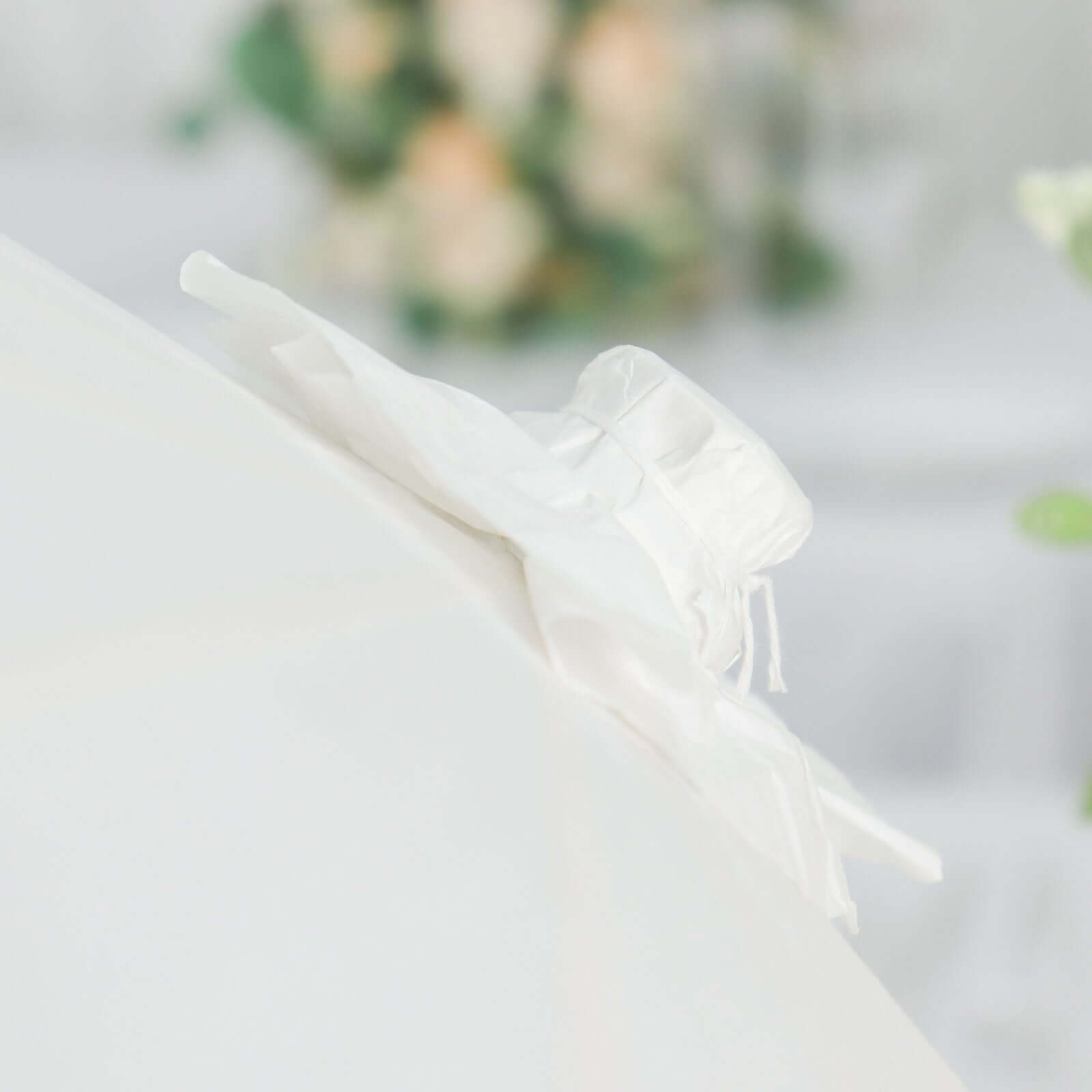 Hot Deal! 2-Pack White Paper and Bamboo Parasol Umbrellas Ideal for Bridal Shower Photos and Table Decor