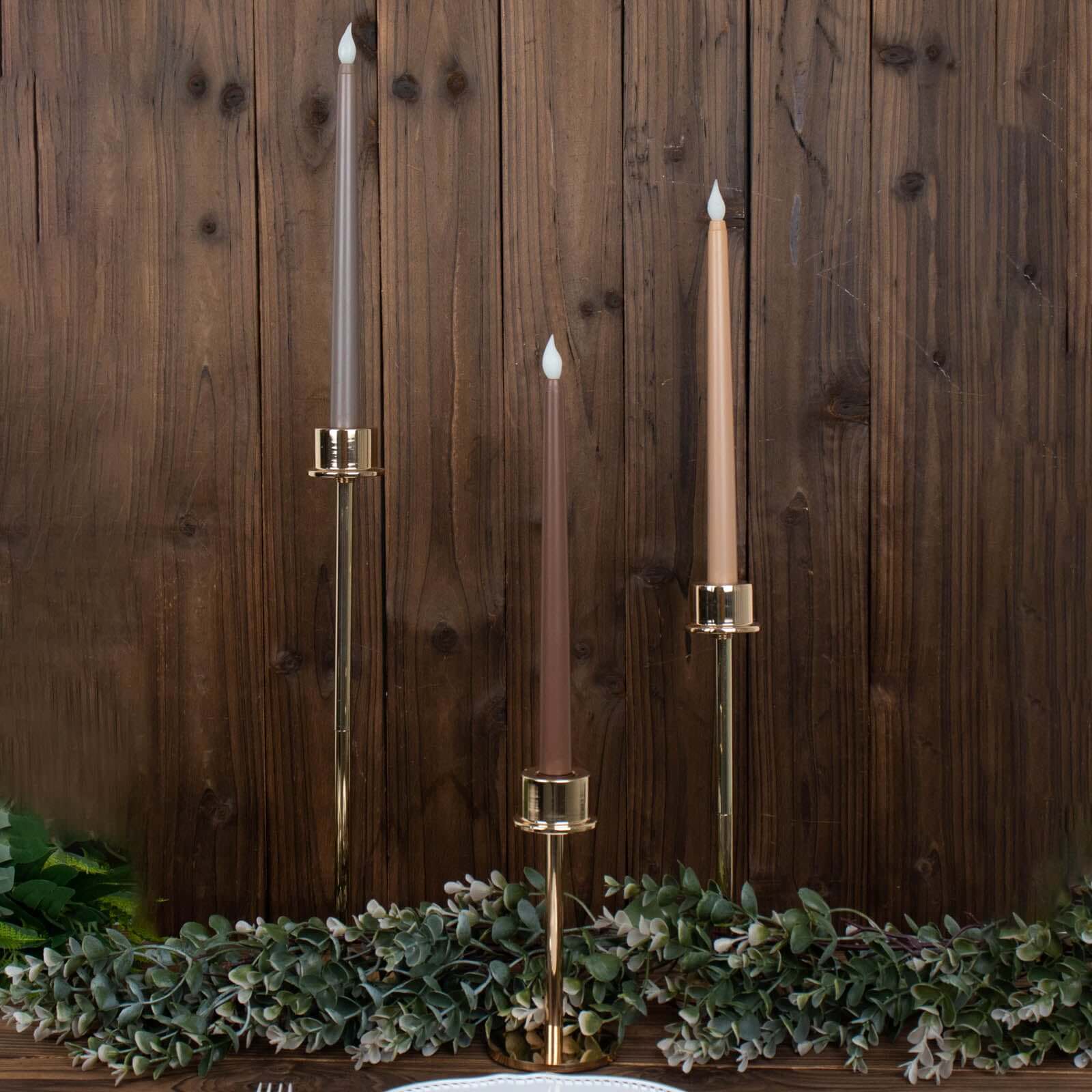 Hot Deal! 3-Pack Flameless LED Taper Candles with Warm Flickering Light, 11 Inches