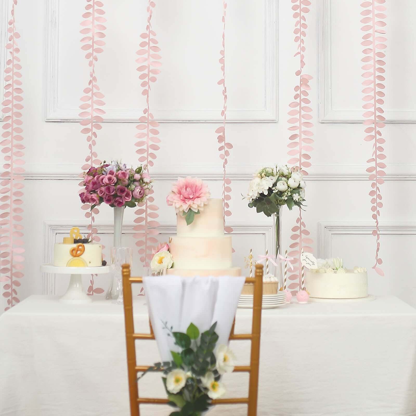 50ft Dusty Rose Taffeta Ribbon Sash with Four - Leaf Petal Design for Elegant Decor