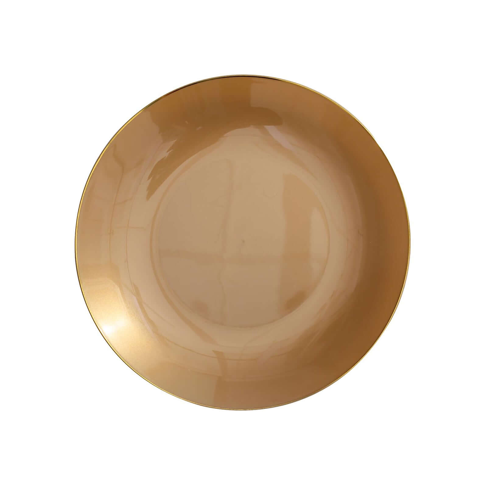 10-Pack Gold Rim 8" Disposable Plastic Dessert Plates - Ideal for Special Occasions
