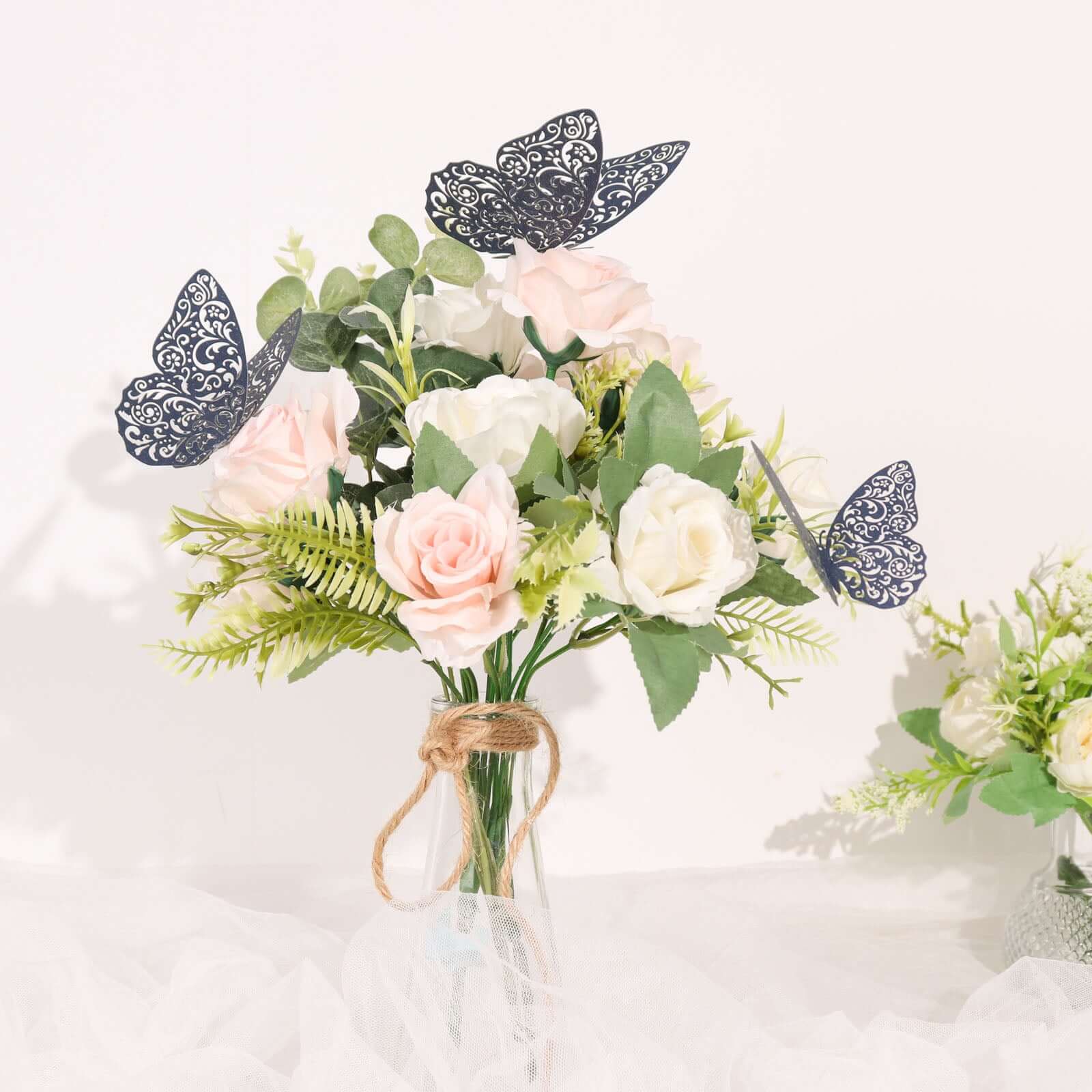 Hot Sale! 12-Pack Navy Blue 3D Butterfly Wall Decals - DIY Removable Stickers for Eye-Catching Decor