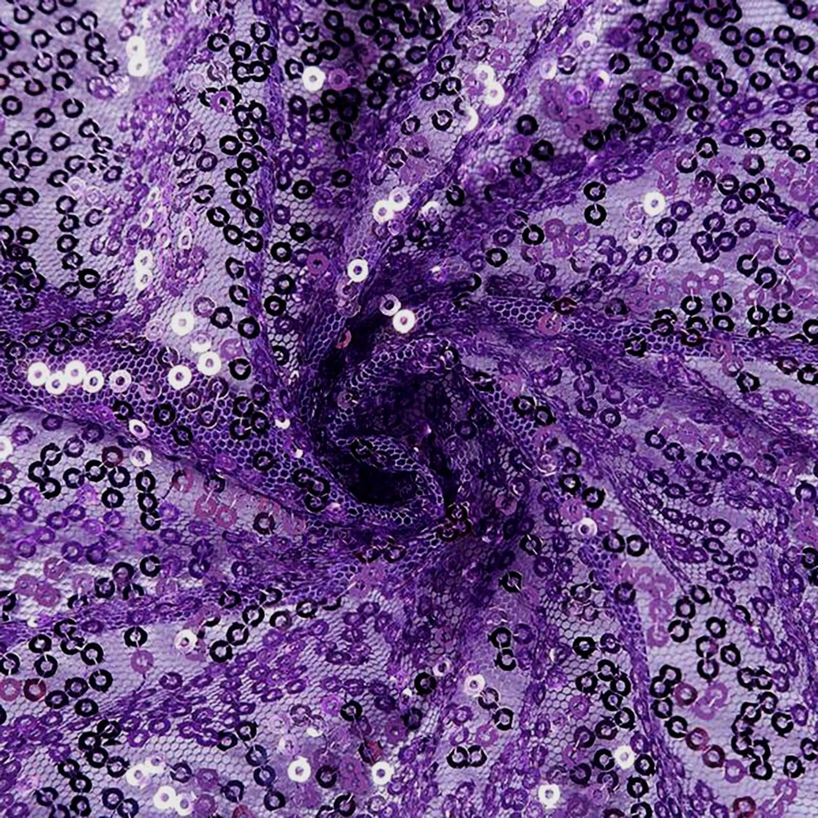 Hot! Purple Seamless Sequined Rectangle Tablecloth 90x156