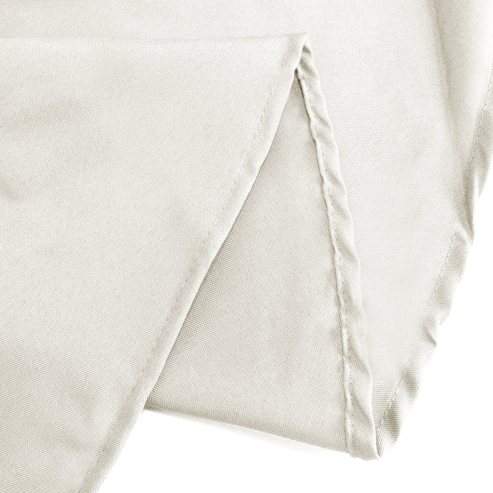 Ivory Polyester Seamless Wrinkle-Resistant 90x156 Rectangle Tablecloth - Ideal for Events