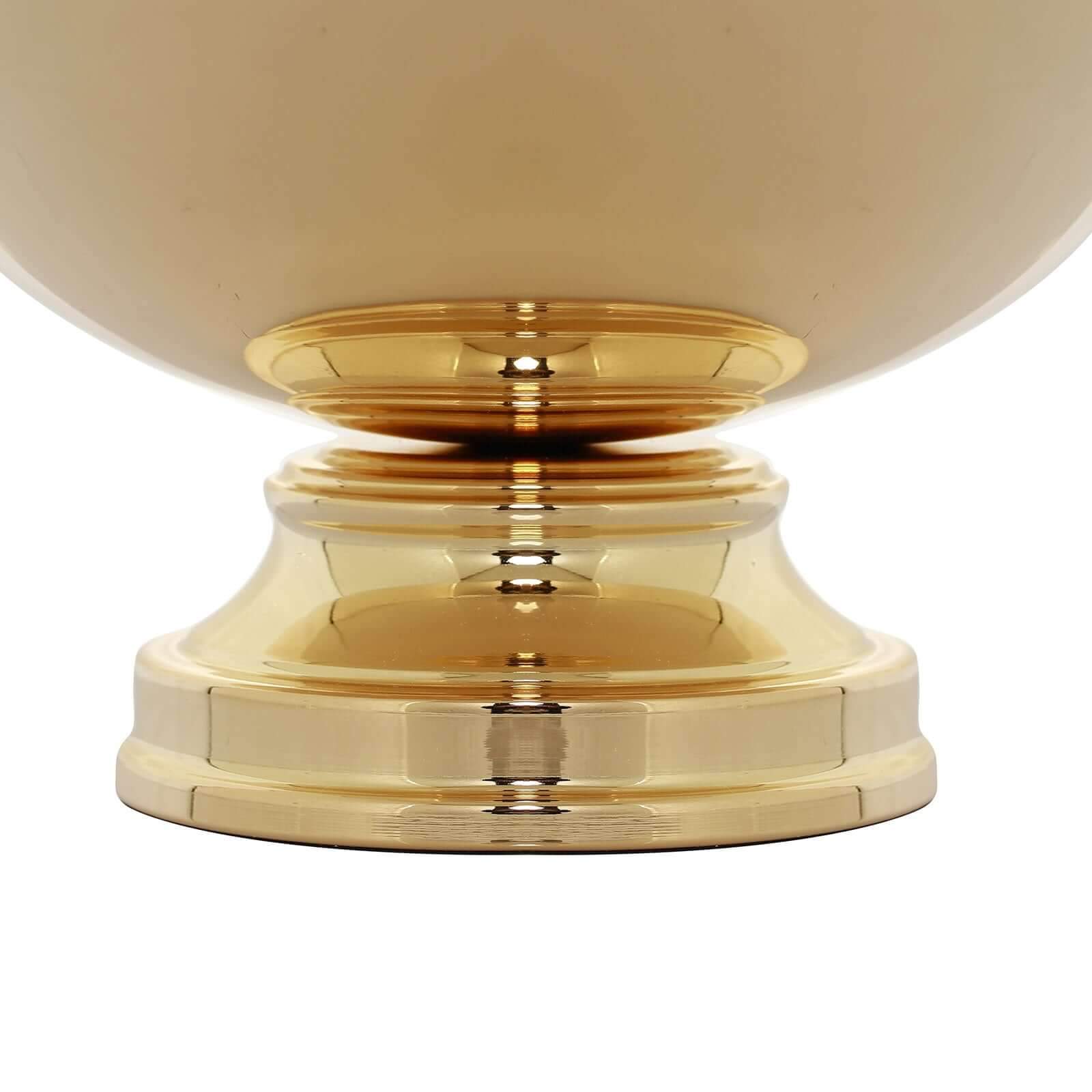 Hot Sale! Gold Metal Round Pedestal Flower Pot - 12