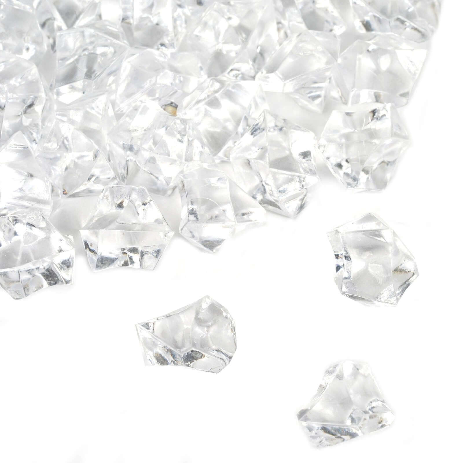 300 Pcs Large Clear Acrylic Ice Bead Vase Fillers - Ideal for Event Decor & DIY Crafts