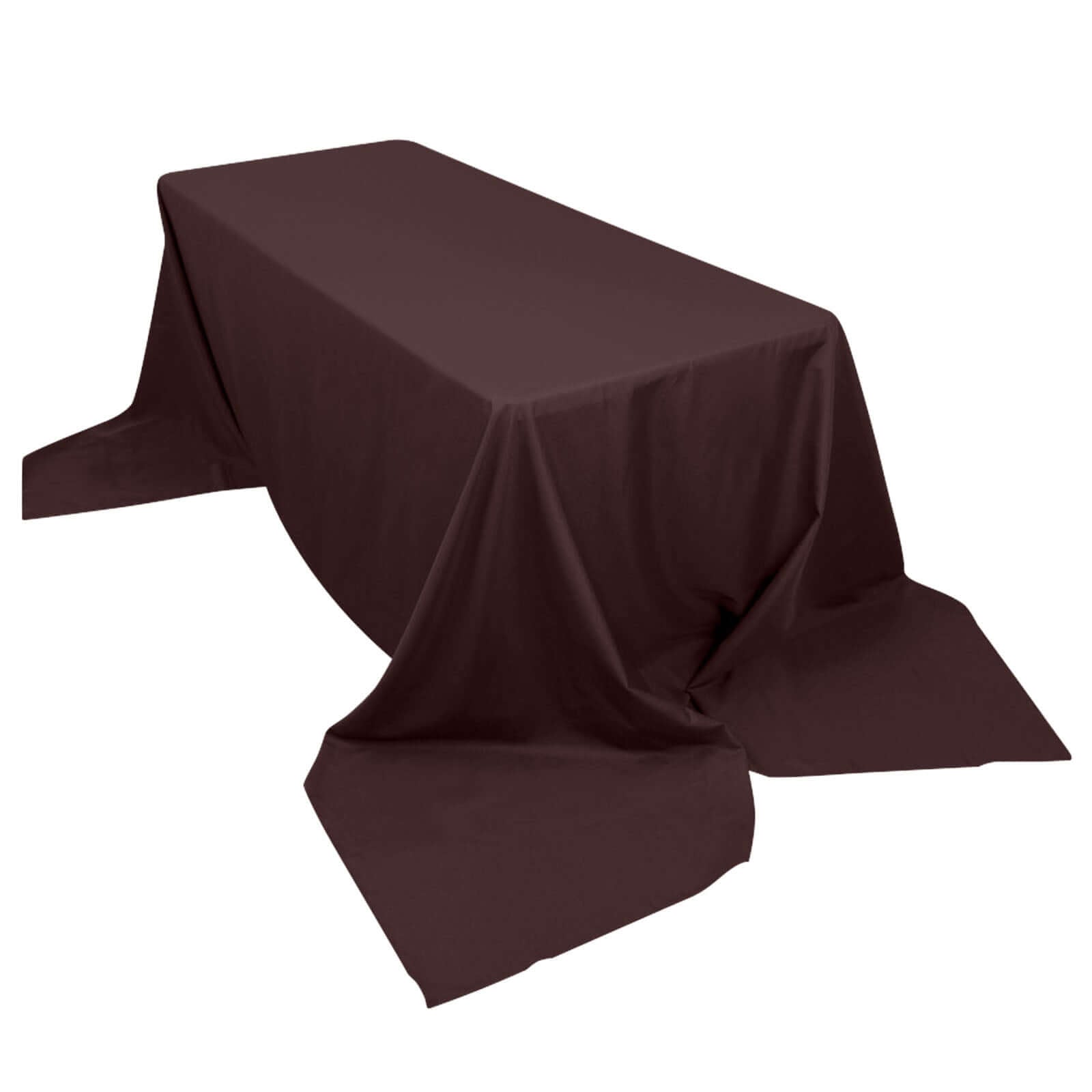 Exclusive Chocolate Polyester Wrinkle - Resistant Seamless Tablecloth 90x156