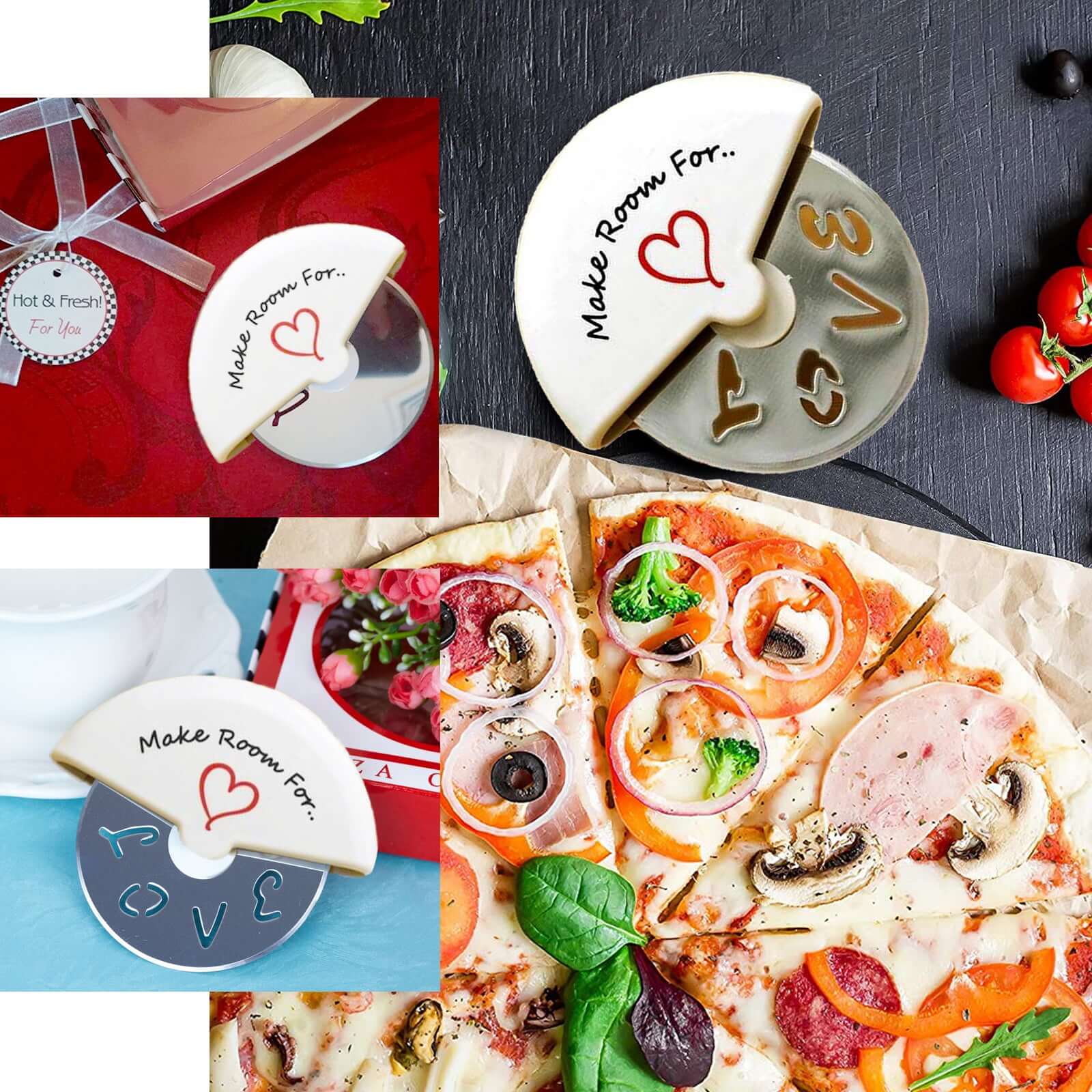 Hot Deal! Stainless Steel Pizza Cutter as Party Favor for Love