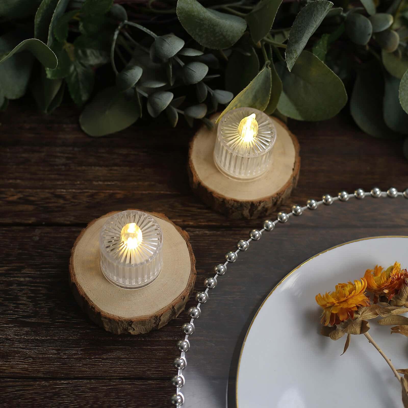 Hot Sale! 12-Pack Flameless Warm White LED Tealight Candles in Transparent Column Style