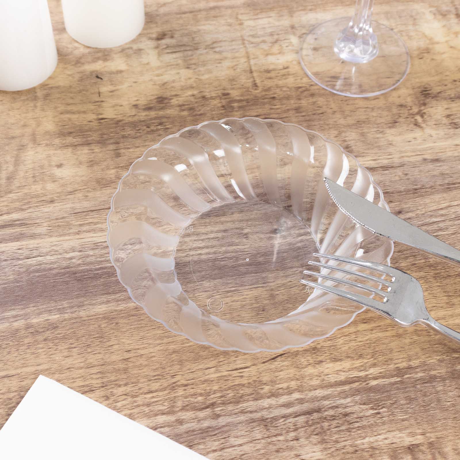 Hot Deal! 10-Pack Durable Disposable 5oz Clear Flared Hard Plastic Fruit Bowls for Desserts